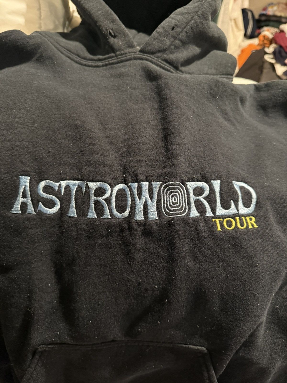 Travis Scott astroworld tour blue on black 2018 hoodie | travis scott Size US S / EU 44-46 / 1 - 4 Thumbnail
