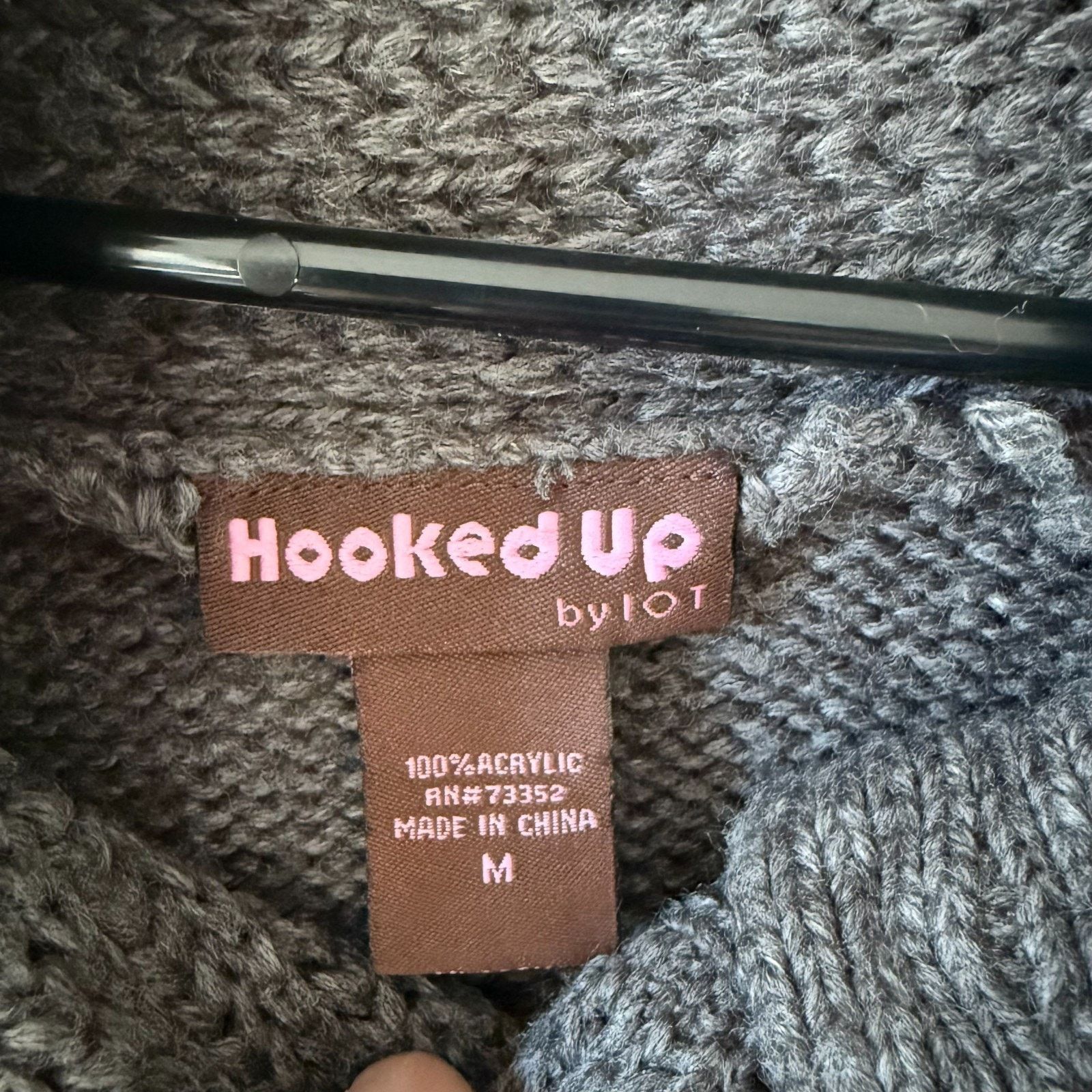 Missguided Hooked Up by IOT Short Sleeve Cowl Neck Cardigan Gray M Size M / US 6-8 / IT 42-44 - 2 Thumbnail