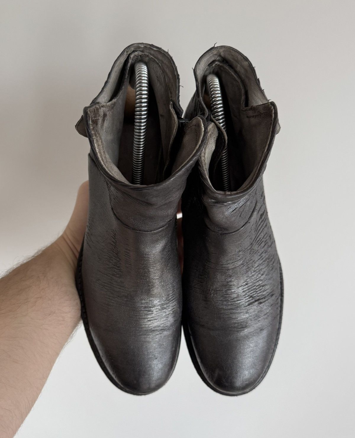 A.S.98 A.S. 98 Airstep Gray Leather Ankle Zipper Boots Size US 9 / IT 39 - 3 Thumbnail