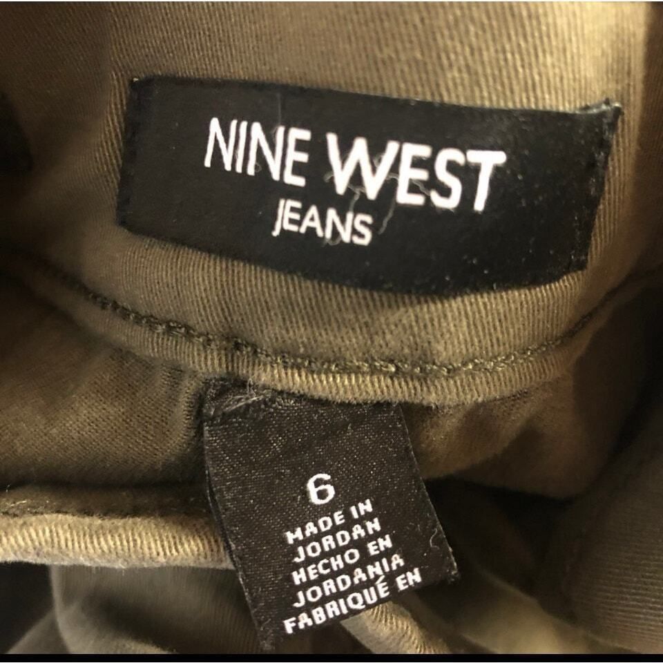 Nine West Nine West Pull On Skinny Ankle Pants Size 6 Army Green Elast Size 28" / US 6 / IT 42 - 6 Thumbnail