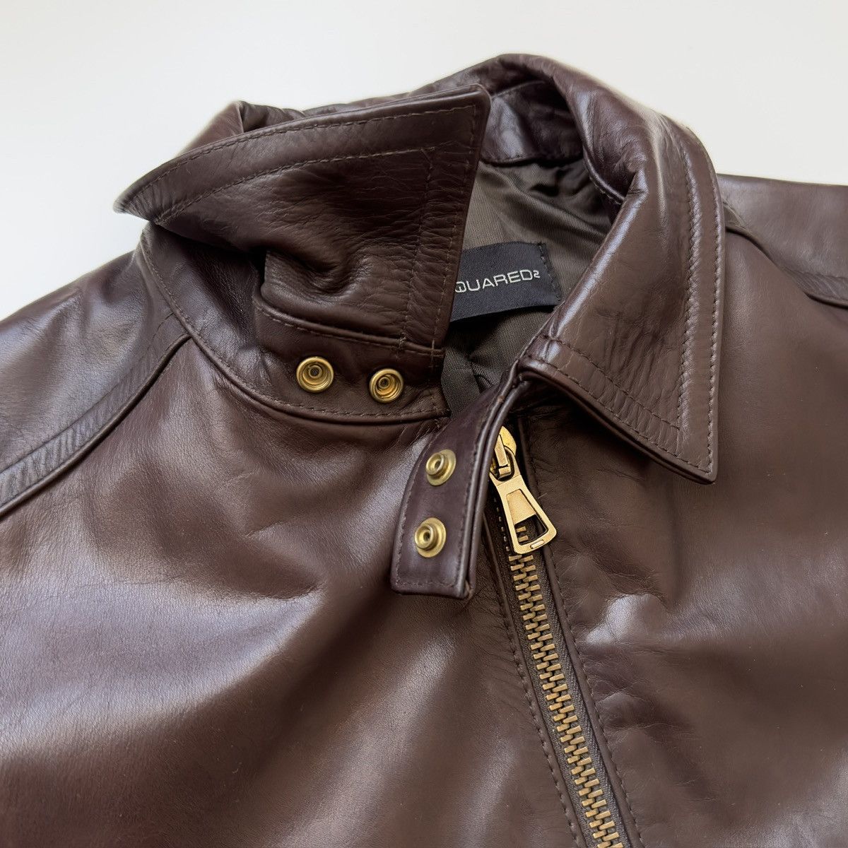 Dsquared2 F/W 2002 Dsquared2 Biker Leather Jacket Size 48 Homeless Size US M / EU 48-50 / 2 - 2 Thumbnail