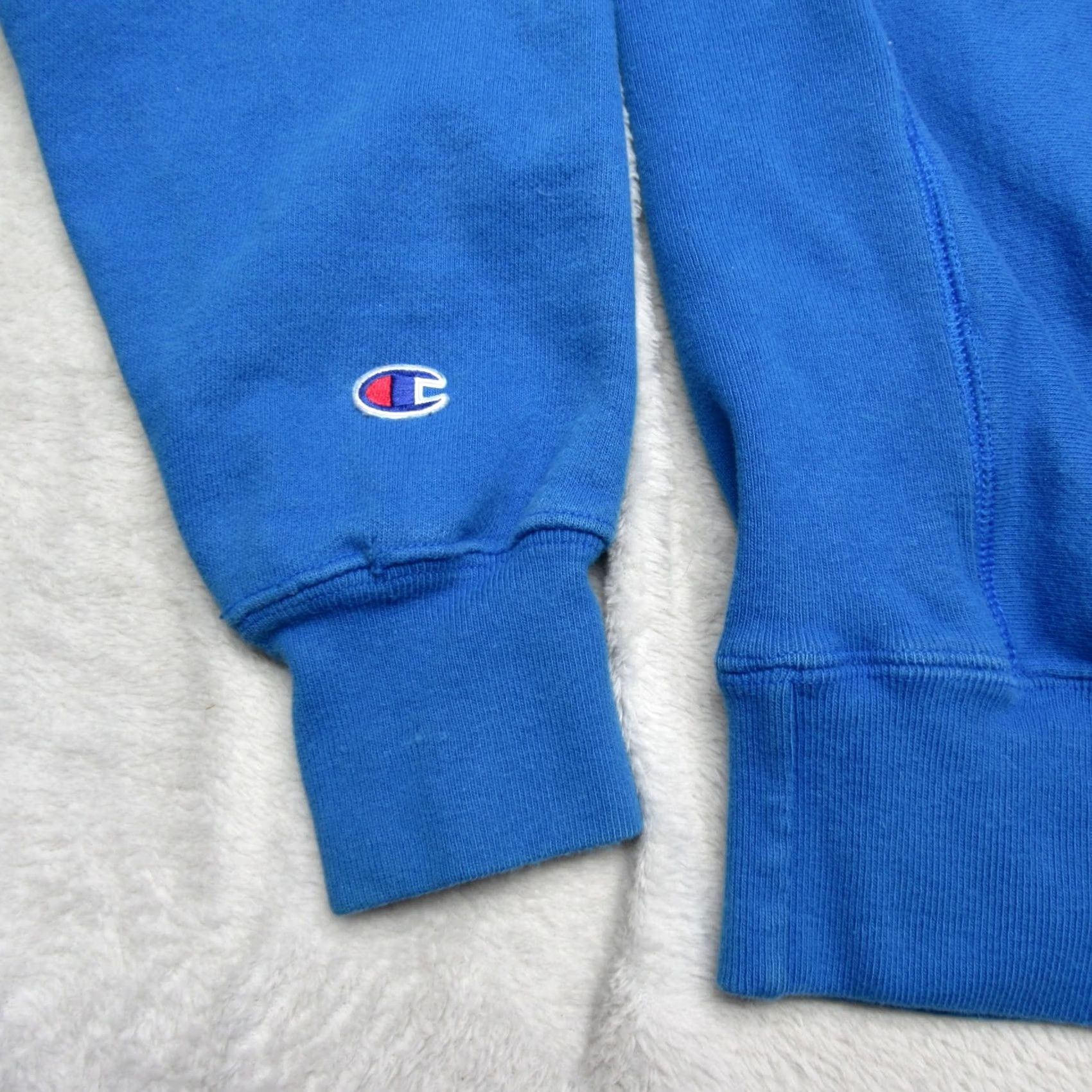 Champion Champion Sweatshirt Mens M Royal Blue Reverse Weave Graphic Print Logo Crew Neck Pullover Fleece Cotton Blend Size US M / EU 48-50 / 2 - 4 Thumbnail
