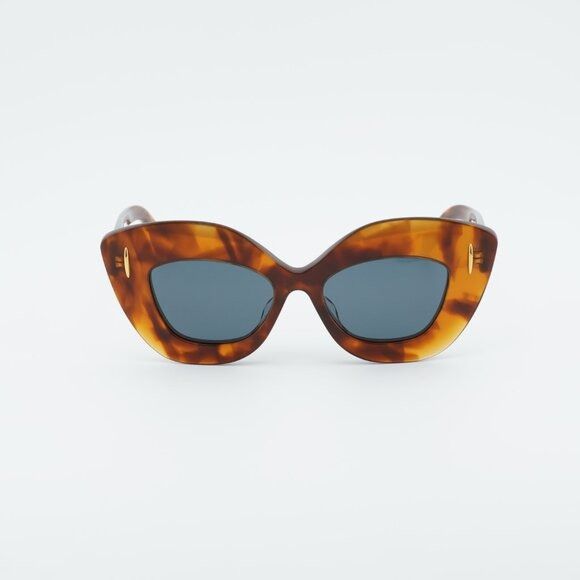 Loewe Loewe LW40127F 53V Sunglasses Shiny Havana Cat Eye Frame Size ONE SIZE - 2 Thumbnail