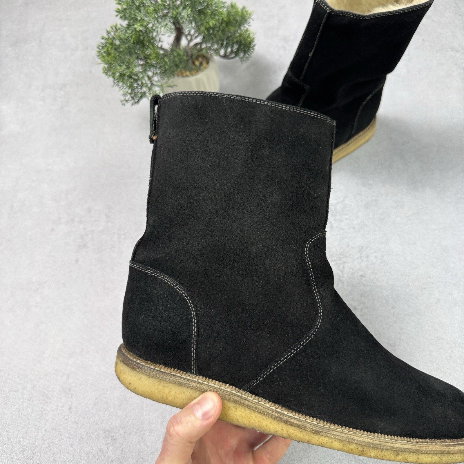 Gucci Gucci Men High Suede Fur Boot Winter Black Size US 9 Size US 9 / EU 42 - 4 Thumbnail