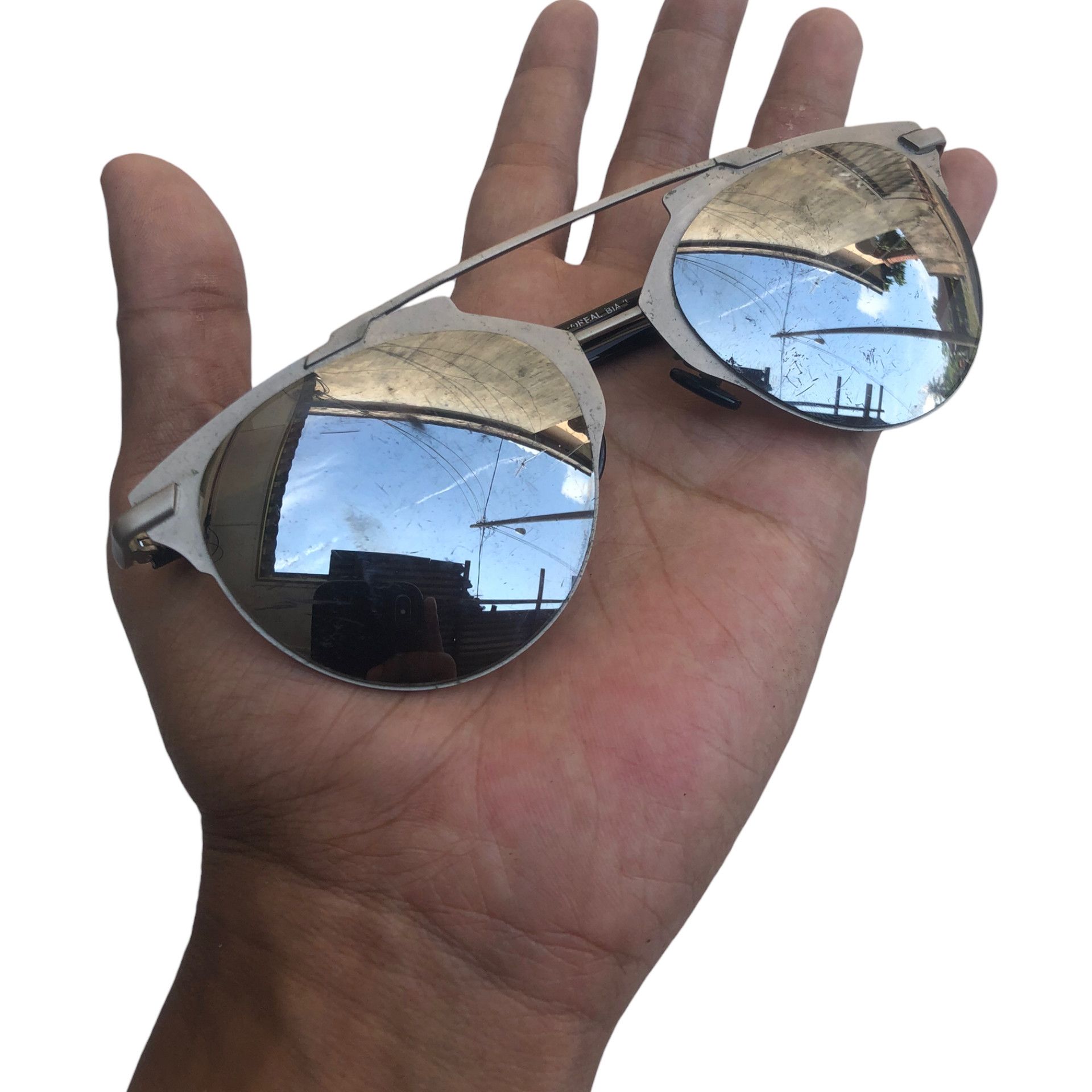 Dior 💯CHRISTIAN DIOR So Real Reflected Round Tinted Sunglasses Size ONE SIZE - 13 Thumbnail