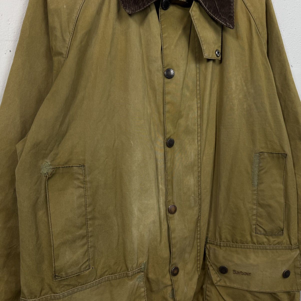 Barbour Vintage Barbour Waxed Trench Coat Jacket Size US L / EU 52-54 / 3 - 3 Thumbnail