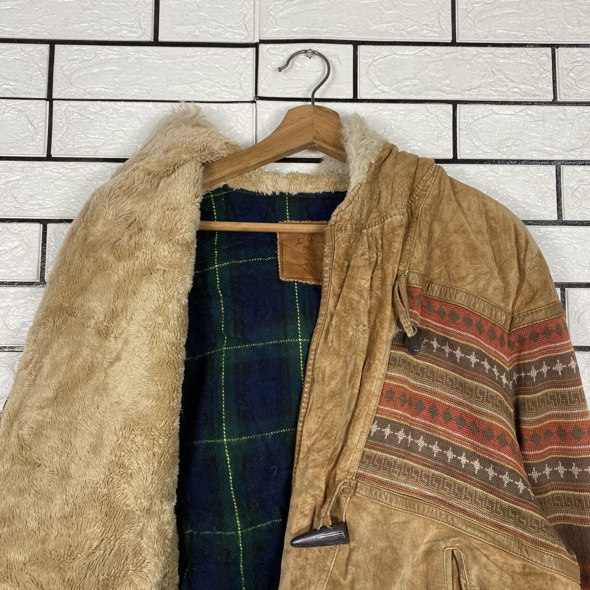 Issey Miyake Vintage Leather Jacket Navajo Design Parts Move Up Club Size US M / EU 48-50 / 2 - 13 Thumbnail