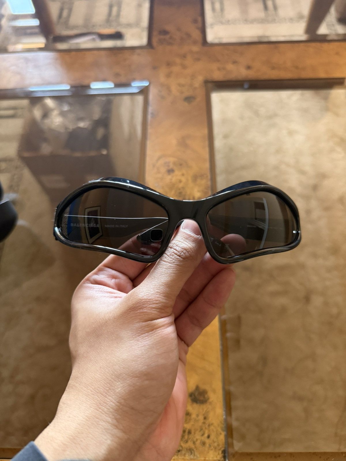 Balenciaga Balenciaga Fennec Oval Sunglasses Black Size ONE SIZE - 2 Thumbnail