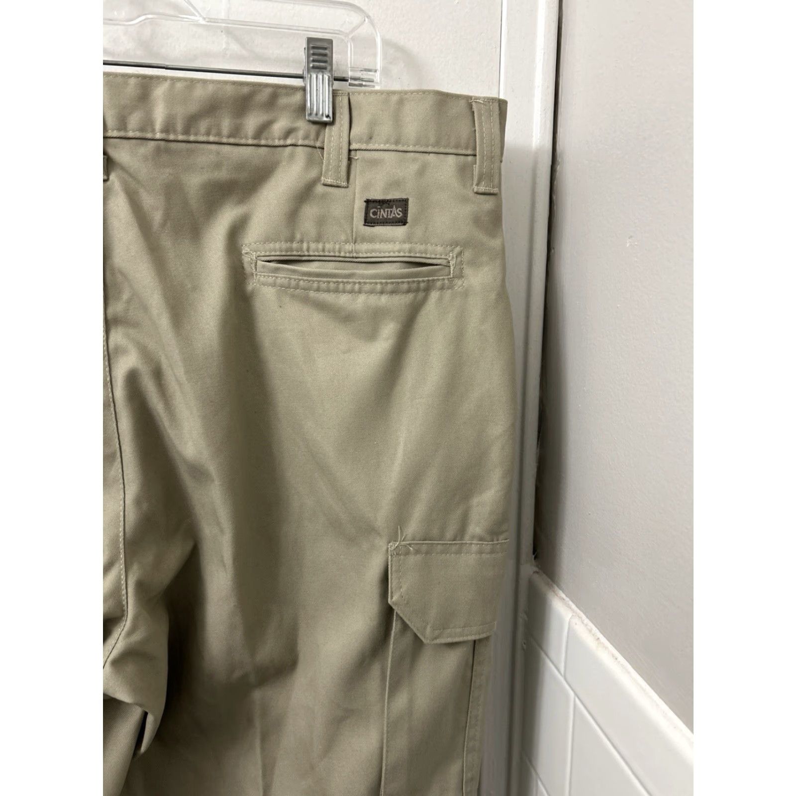 Vintage Cintas Cargo Pants Mens Size 40x30 Tan Khaki Straight Leg Vintage No Size US 40 / EU 56 - 5 Thumbnail