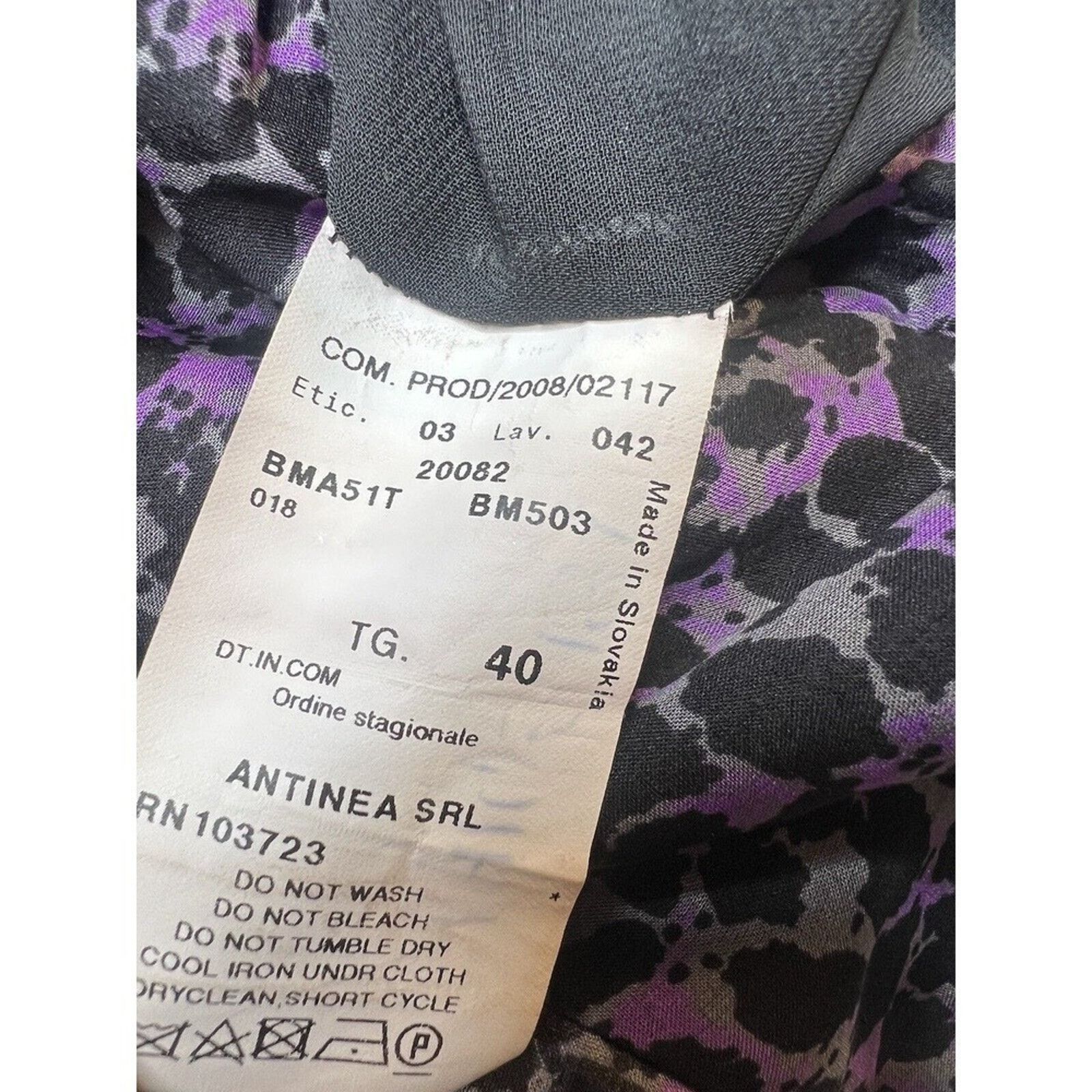 Armani Collezioni Armani Collezioni Vintage Purple Leopard Print 100% Silk 4 Size S / US 4 / IT 40 - 6 Thumbnail