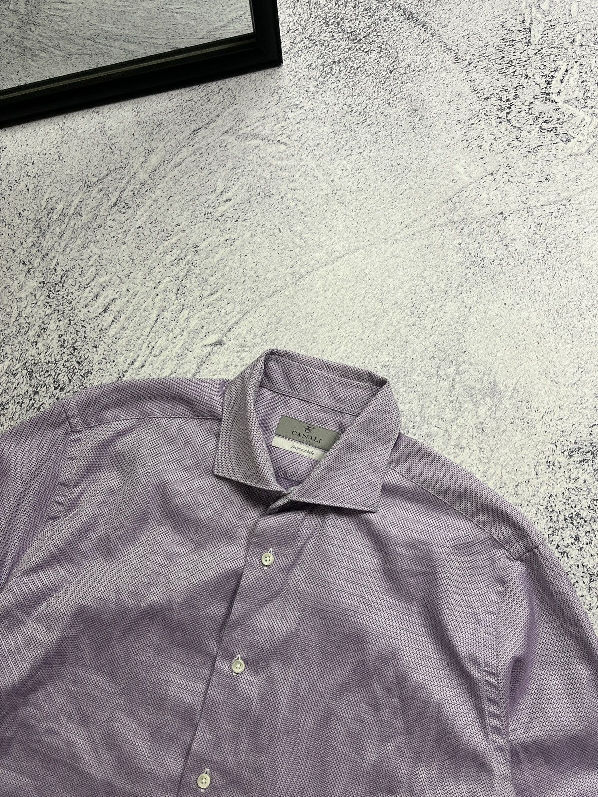 Canali Canali Impeccabile Cotton Men's Shirt Made in Italy Size US L / EU 52-54 / 3 - 5 Thumbnail
