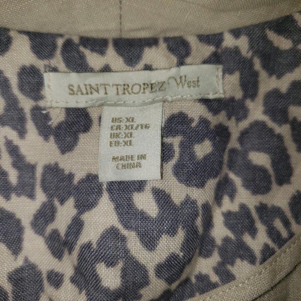 Designer CT399 Saint Tropez West Tan 100% Linen Ladies Jacket XL Size XL / US 12-14 / IT 48-50 - 5 Thumbnail