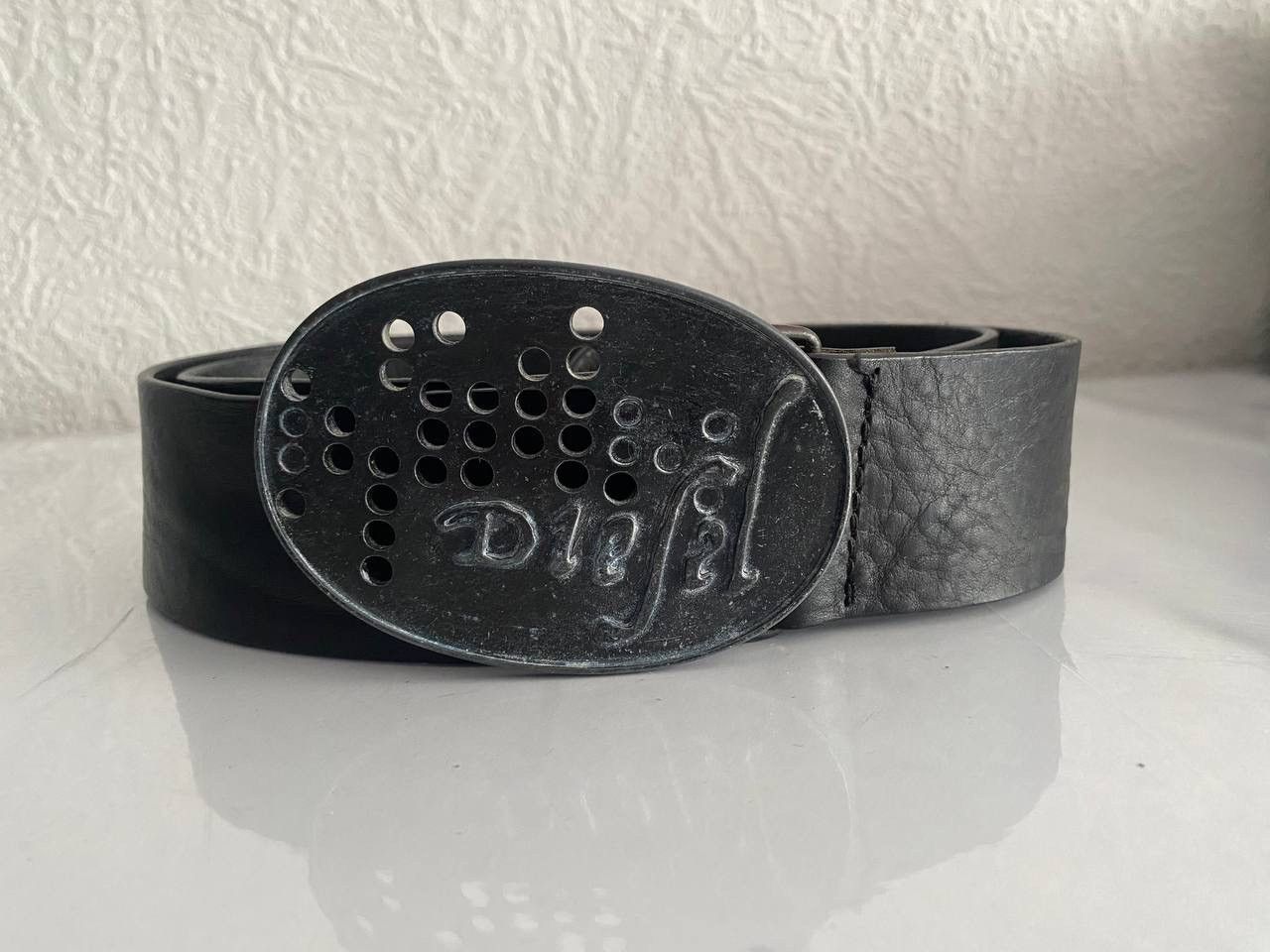 小物 DIESEL leather BELT BIG LOGO BK vintage 小物 DIESEL leather BELT BIG LOGO BK vintage 小物 DIESEL