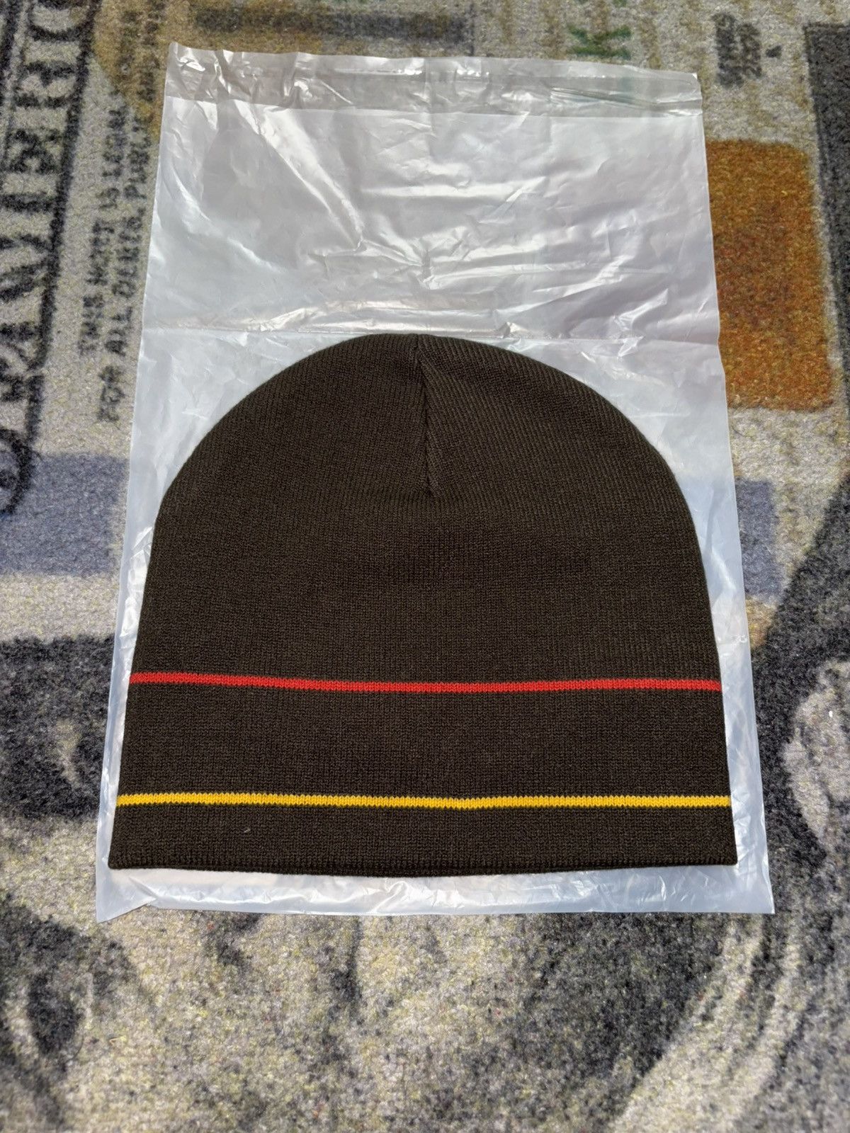 Palace Palace Stripe Nein Cuff Beanie Brown Size ONE SIZE - 2 Thumbnail