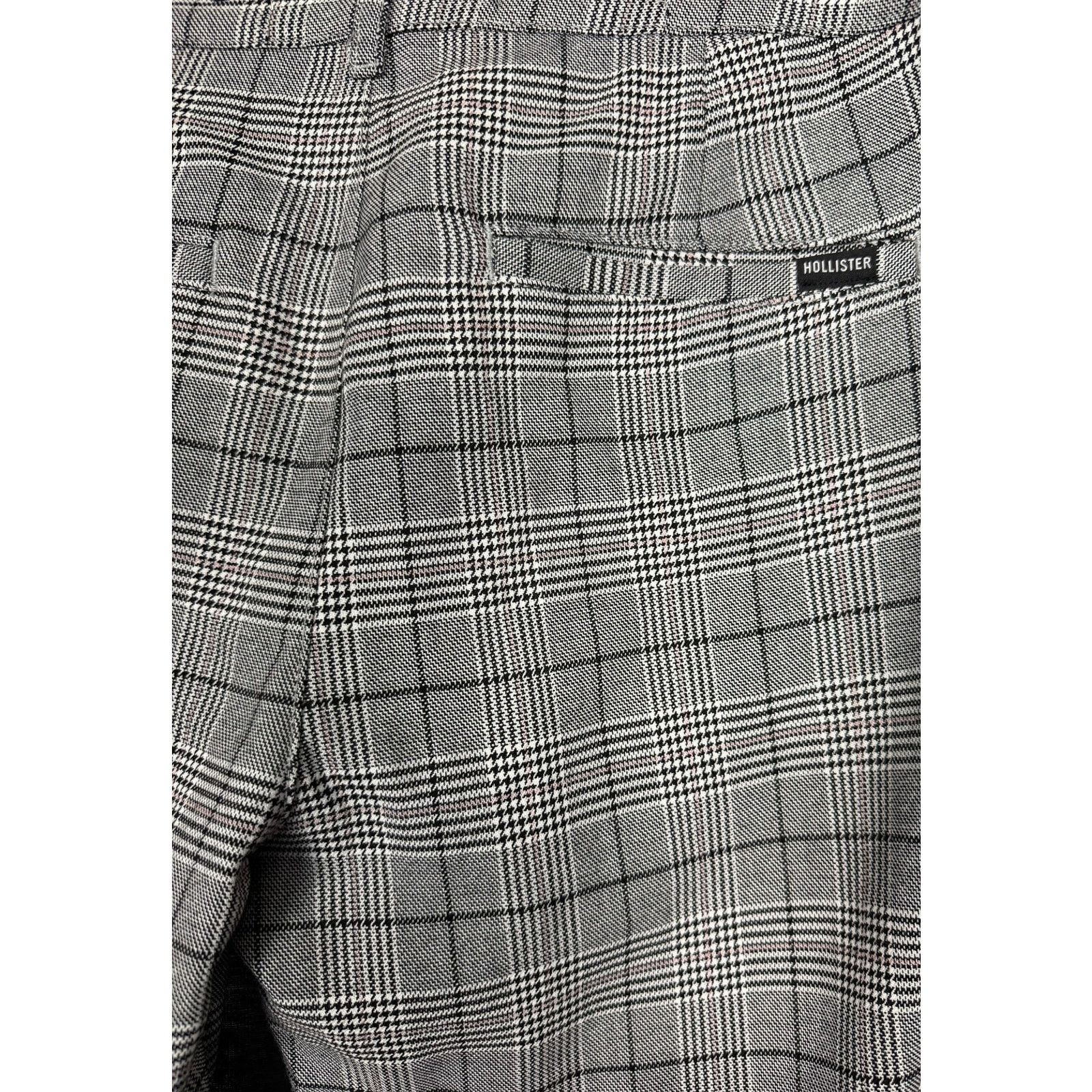 Hollister Hollister Skinny Windowpane Check Chino Gray Pants 31x32 Size US 31 - 5 Thumbnail