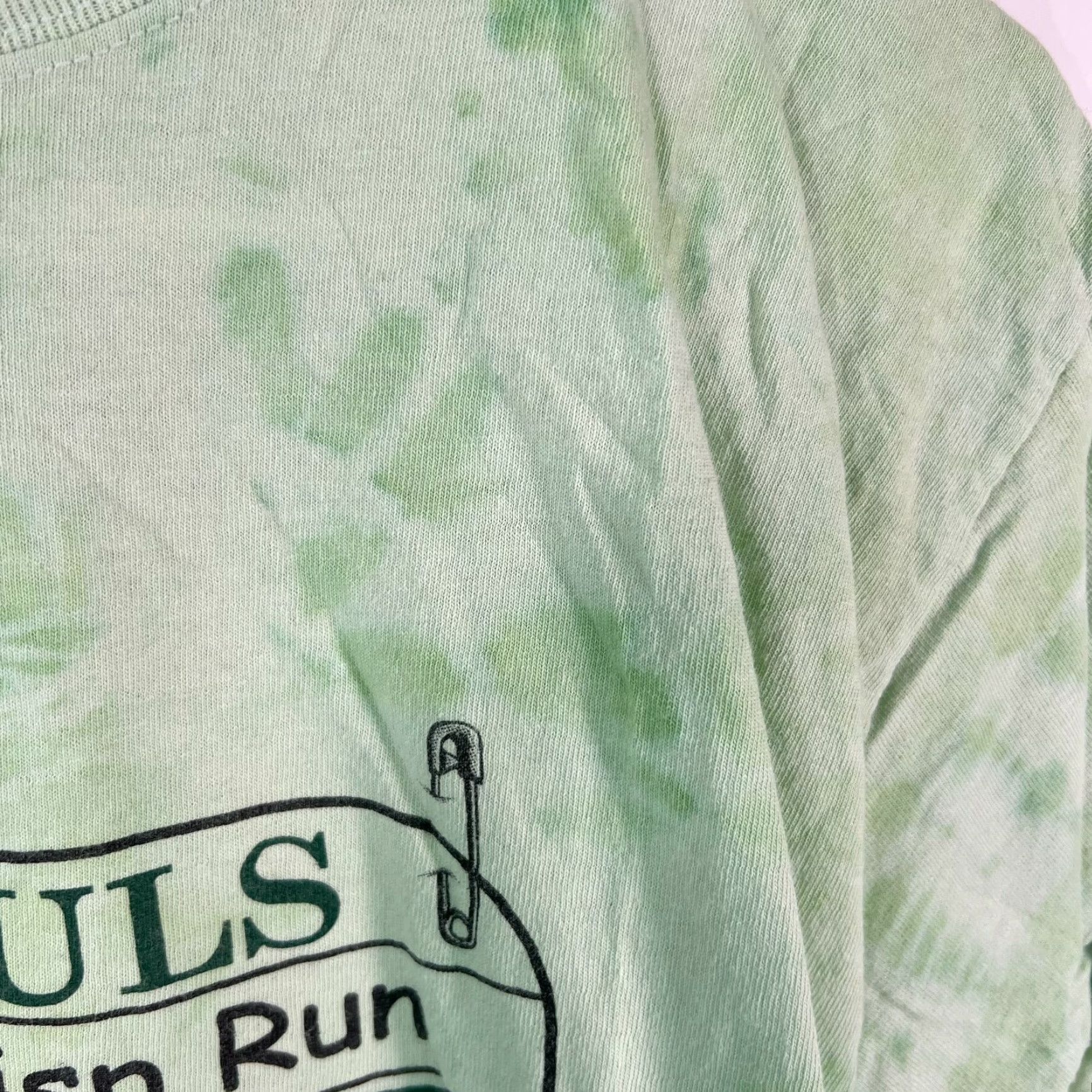 Gildan GILDAN T-Shirt Mens Green Apple Run Tie Dye Heavy Cotton Size Medium Crew Neck Short Sleeve Logo Size US M / EU 48-50 / 2 - 4 Thumbnail