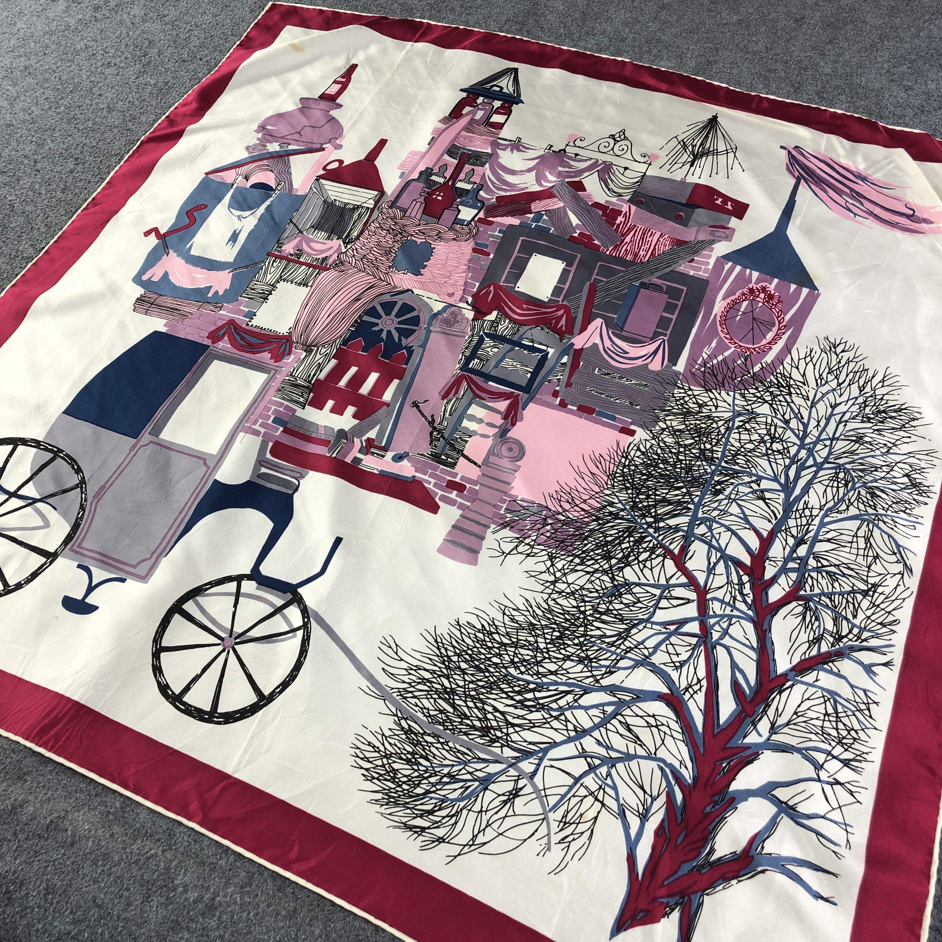 Vintage Luxury Art Silk Scarf M470 Size ONE SIZE - 2 Thumbnail