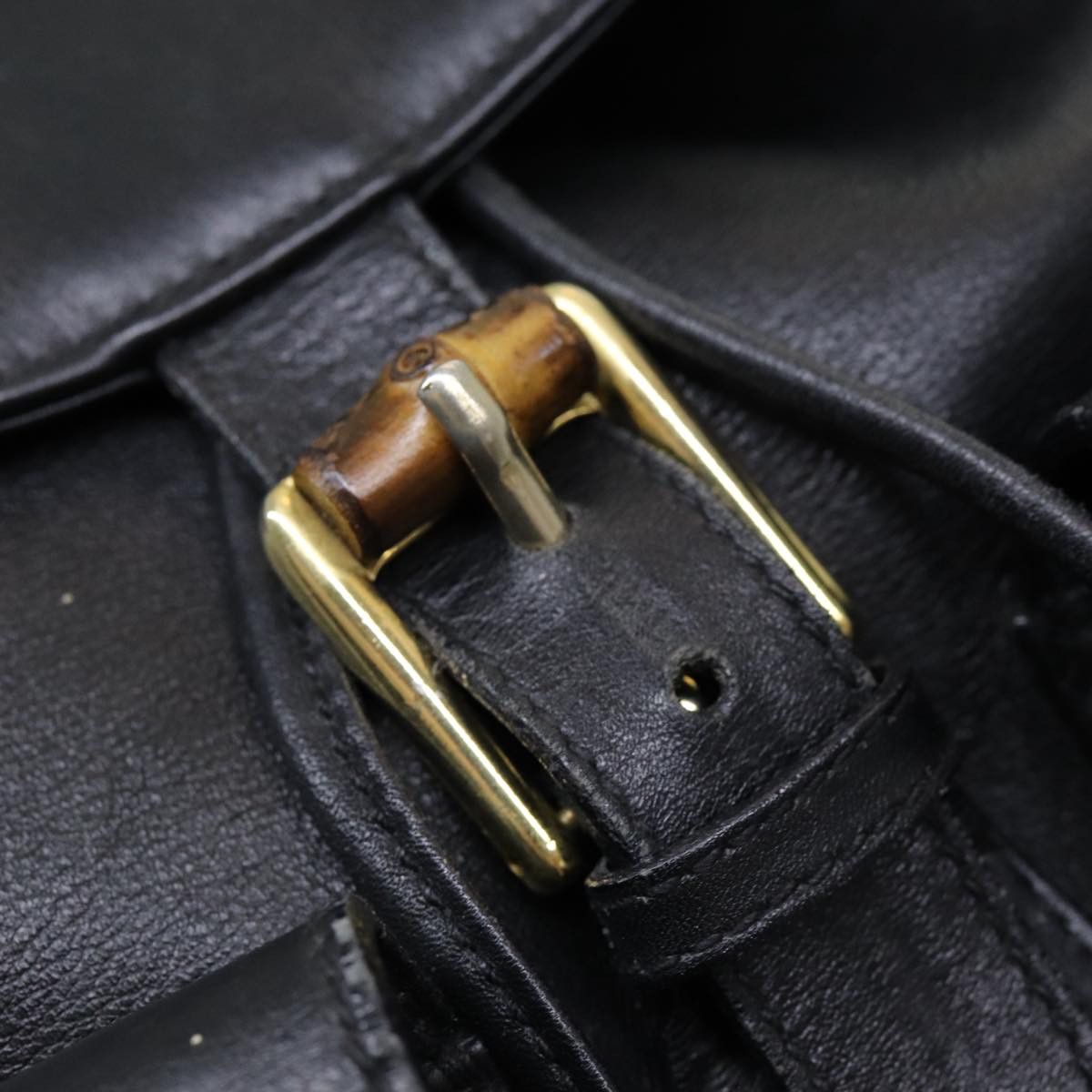 Gucci GUCCI Bamboo Backpack Leather Black Size ONE SIZE - 10 Thumbnail