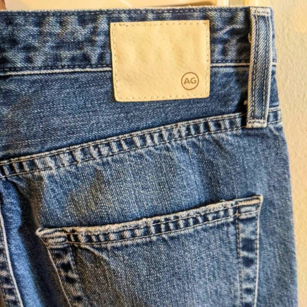 AG Adriano Goldschmied AG-ED Phoebe Vintage Jeans 25R High Rise Tapered Distressed 100% Cotton Size 25" / US 0 / IT 36 - 13 Thumbnail