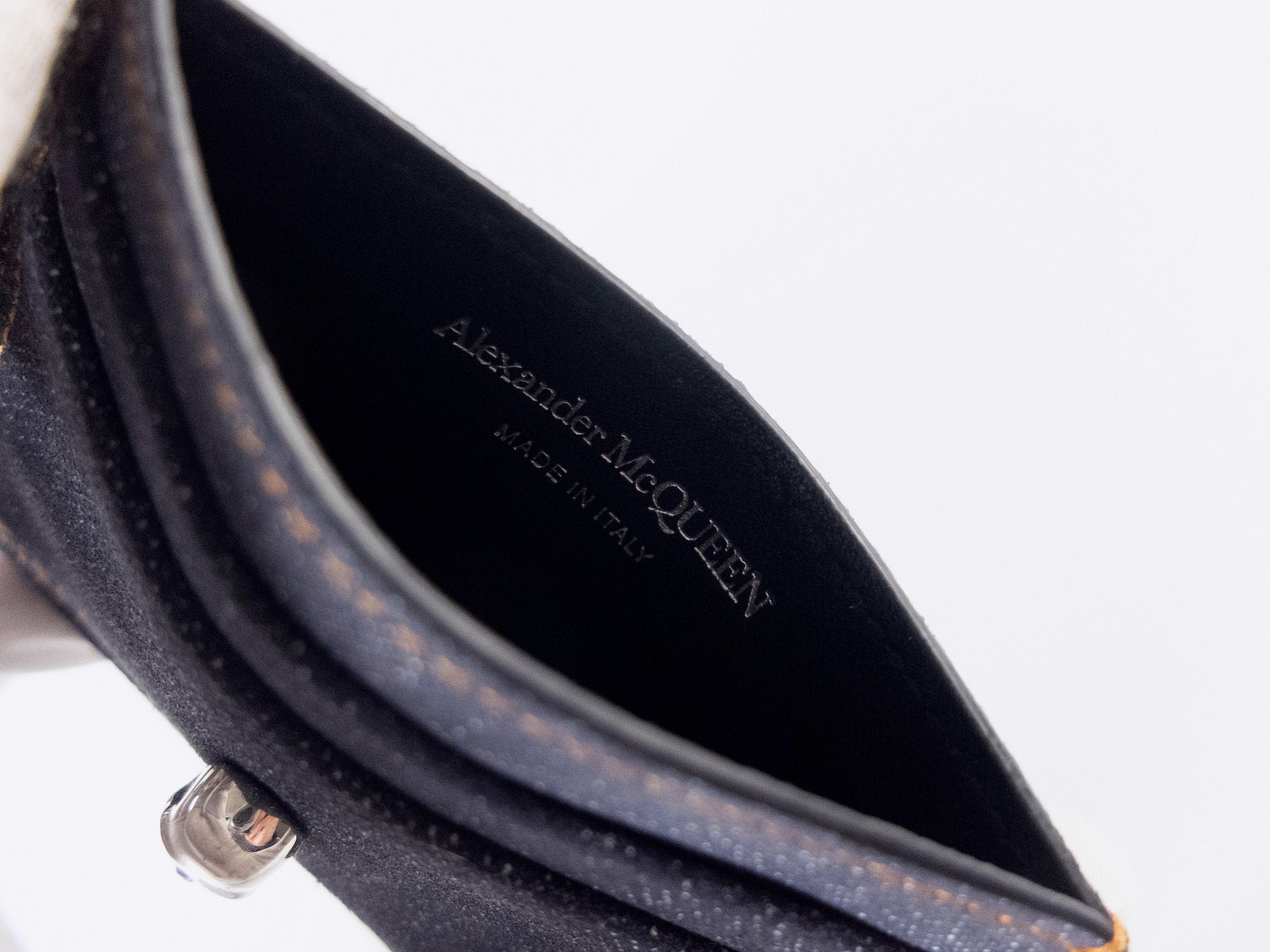 Alexander McQueen ALEXANDER MCQUEEN blue Skull leather "denim" card holder Size ONE SIZE - 6 Thumbnail