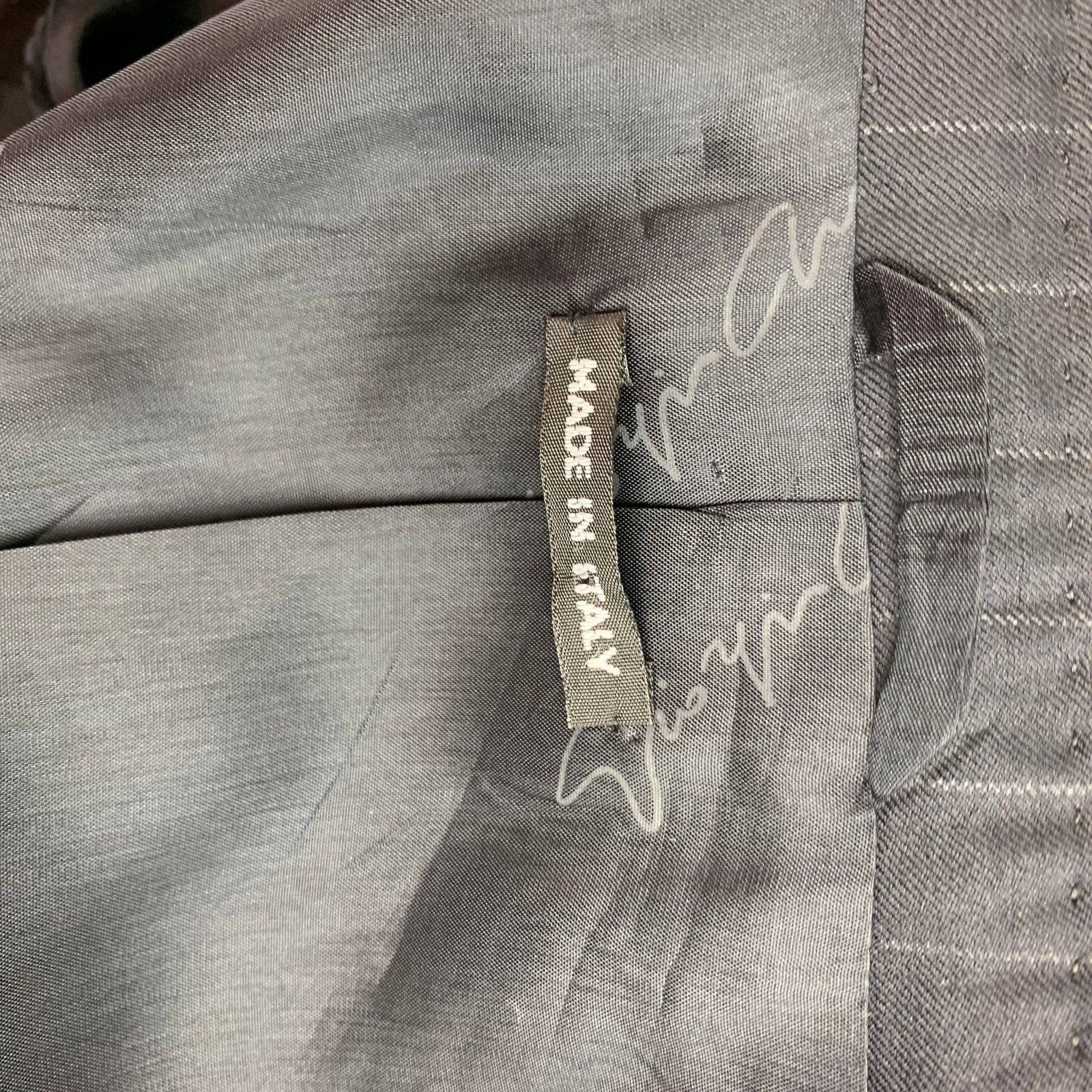 Giorgio Armani Size 36 Regular Navy Chalkstripe Wool Sport Coat Size 36R - 8 Thumbnail