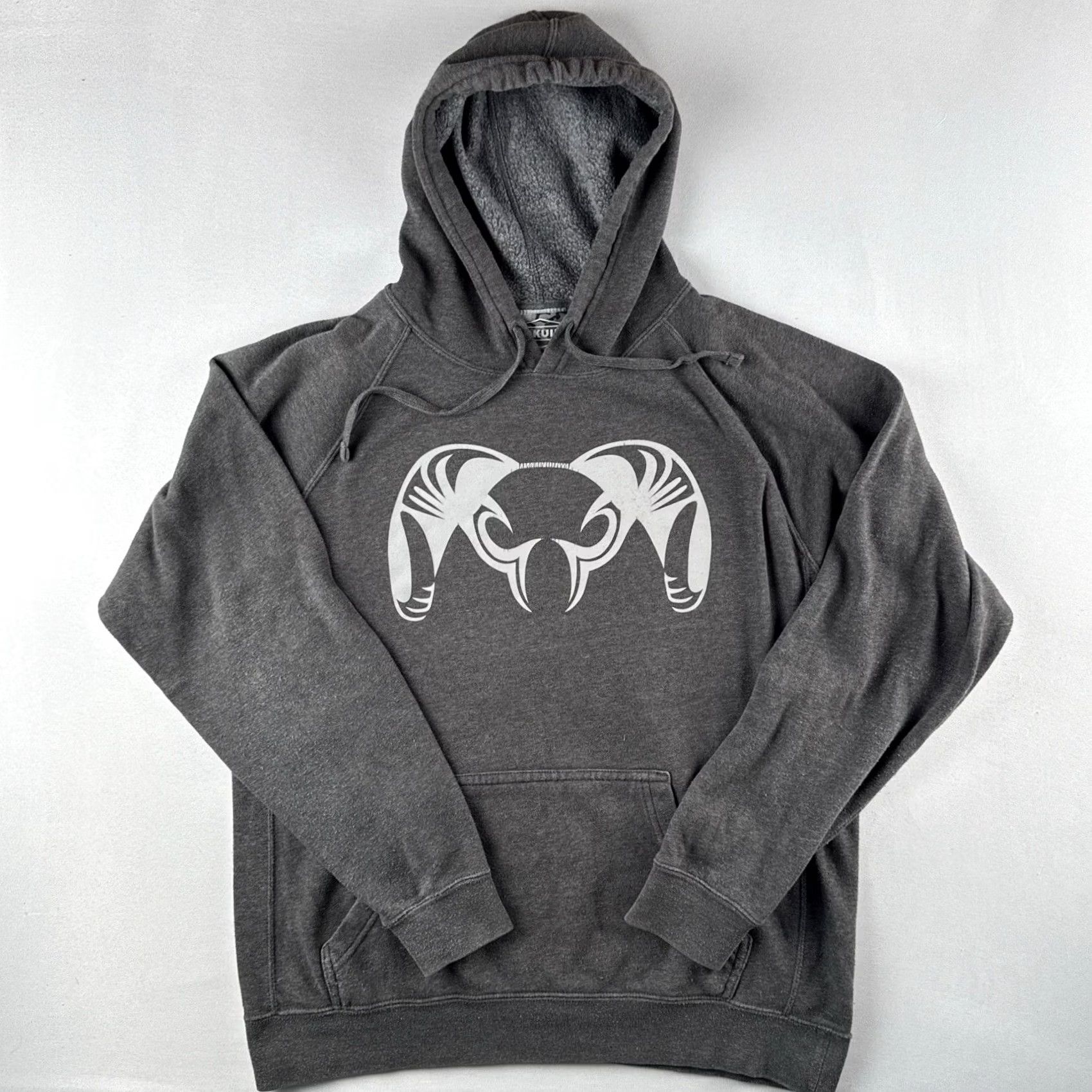 Logo 7 KUIU Ram Logo Hoodie Mens L Gray Pullover Sweatshirt Size US L / EU 52-54 / 3 - 2 Thumbnail