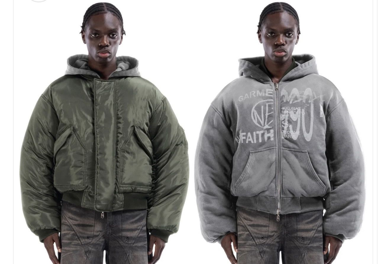 新品 NO/FAITH STUDIOS REVERSIBLE BOMBER REVERSIBLE ONYX BOMBER JACKET BEIGE – NO/FAITH STUDIOS