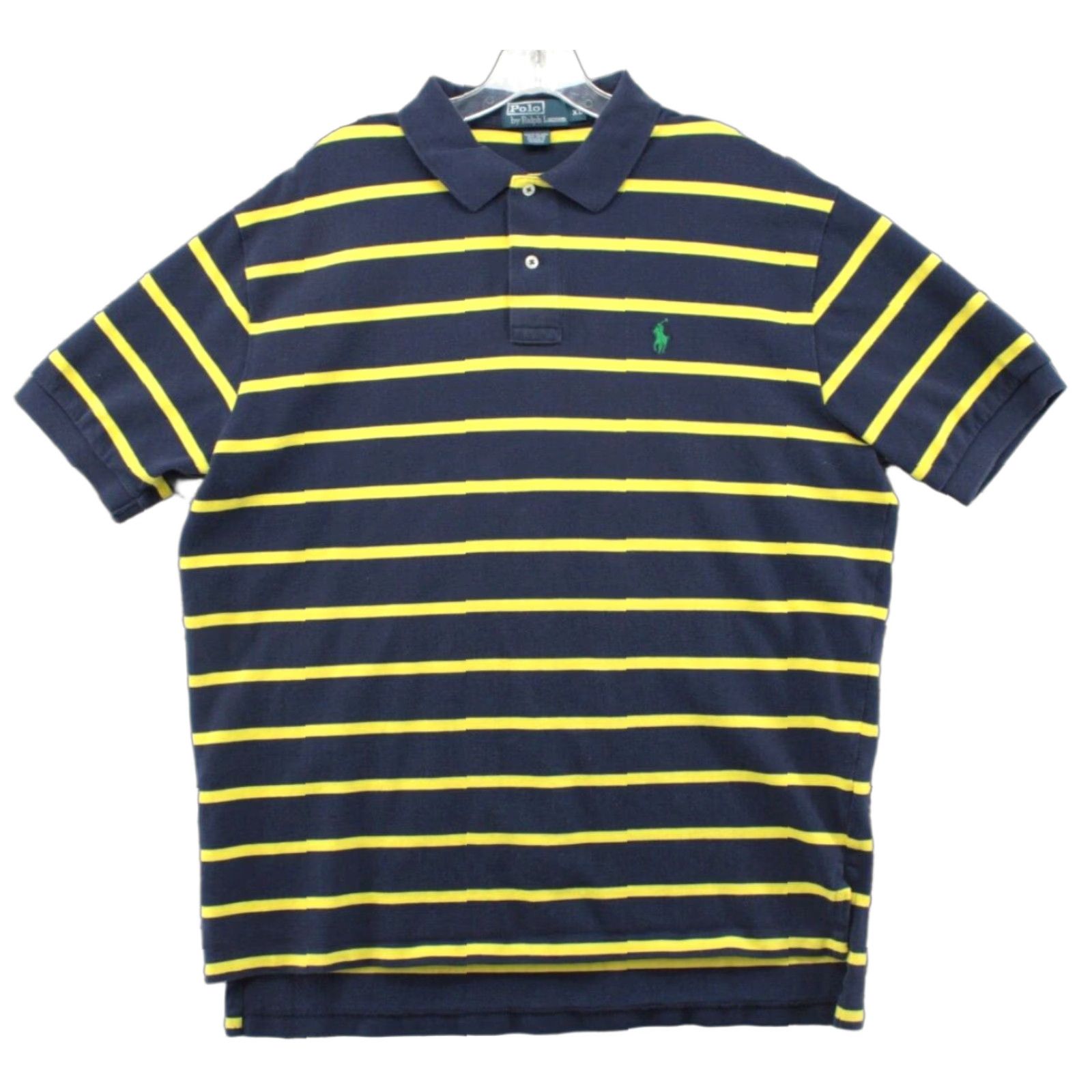 Polo Ralph Lauren VINTAGE Polo Ralph Lauren Shirt Men's XL Blue Yellow Stripe Short Sleeve Longtail Size US XL / EU 56 / 4 - 1 Thumbnail