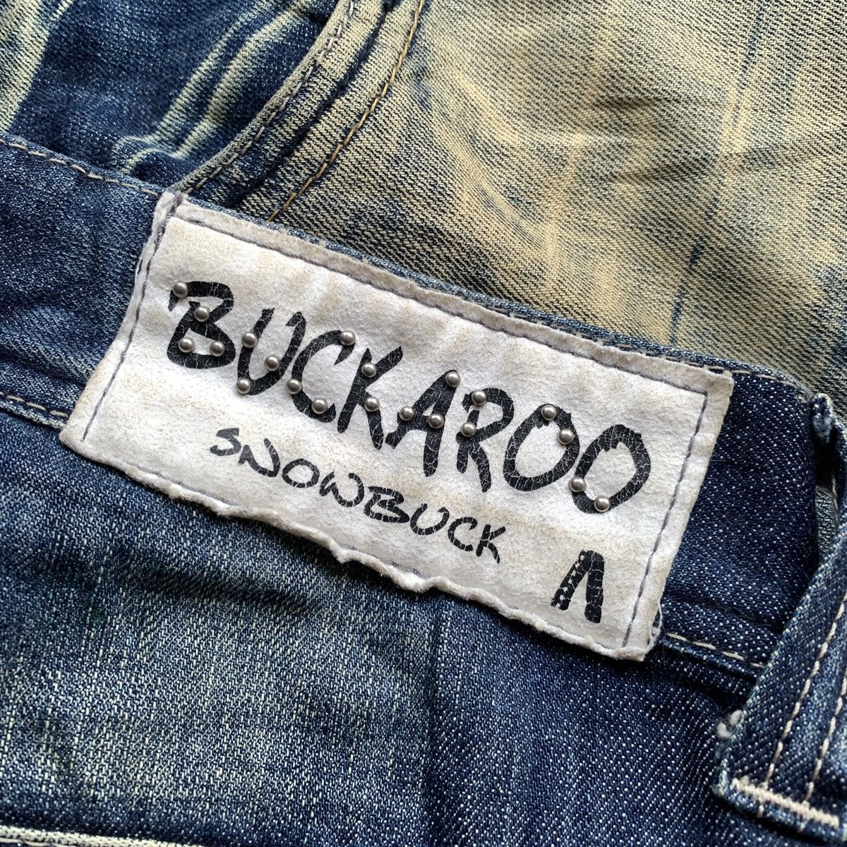 Japanese Brand Buckaroo Snow Buck Baggy Faded Flare Denim Pants Size US 34 / EU 50 - 12 Thumbnail