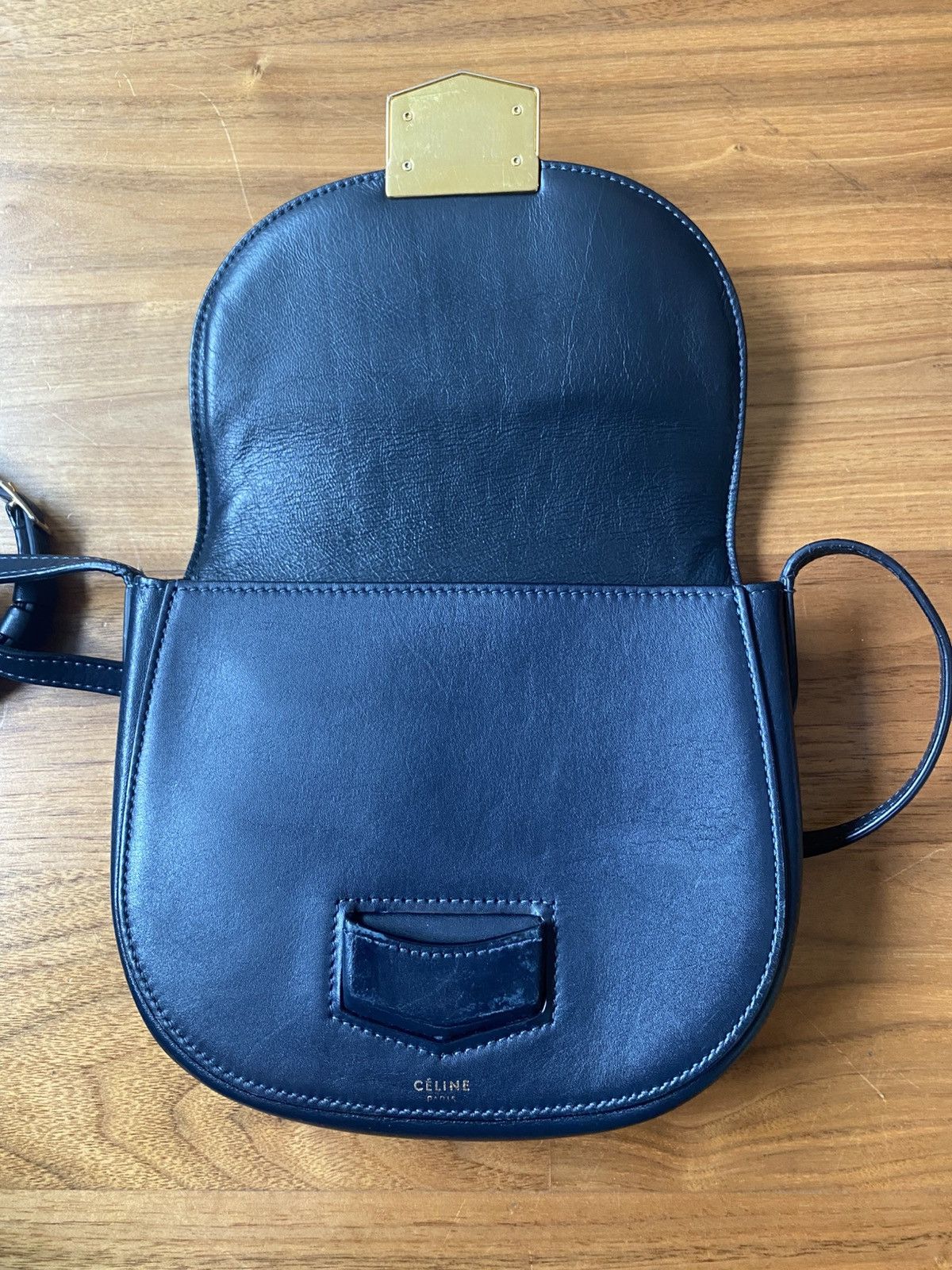 Celine Old Céline Trotteur Navy Cross-body Bag Size ONE SIZE - 2 Thumbnail