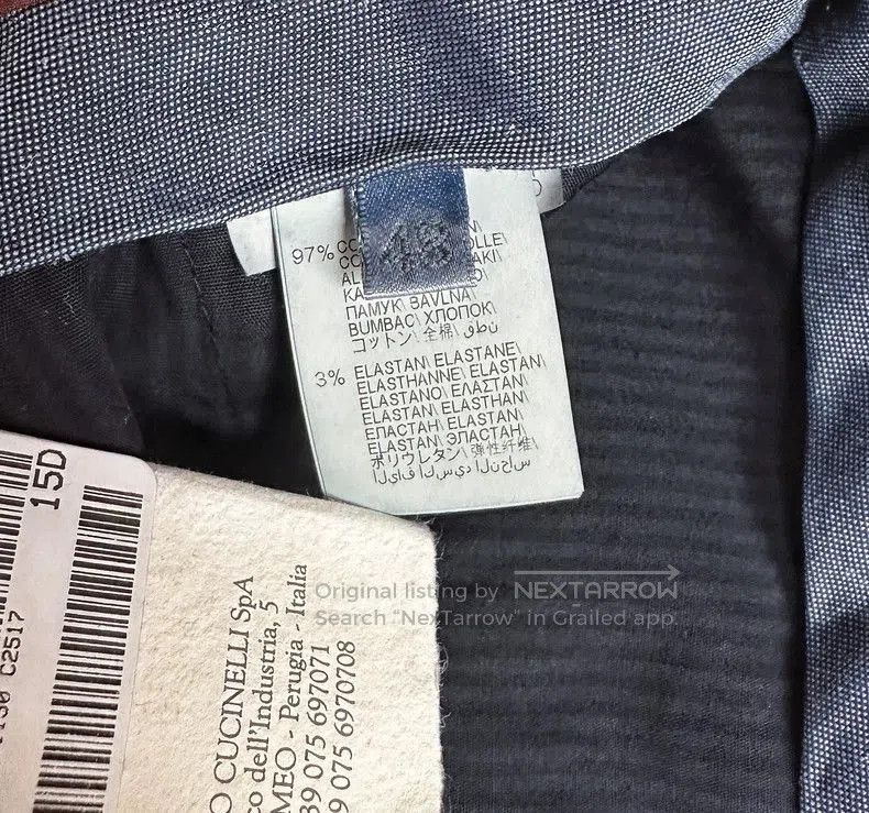 Brunello Cucinelli Brunello Cucinelli Cotton Casual Pants. Size US 28 / EU 44 - 6 Thumbnail