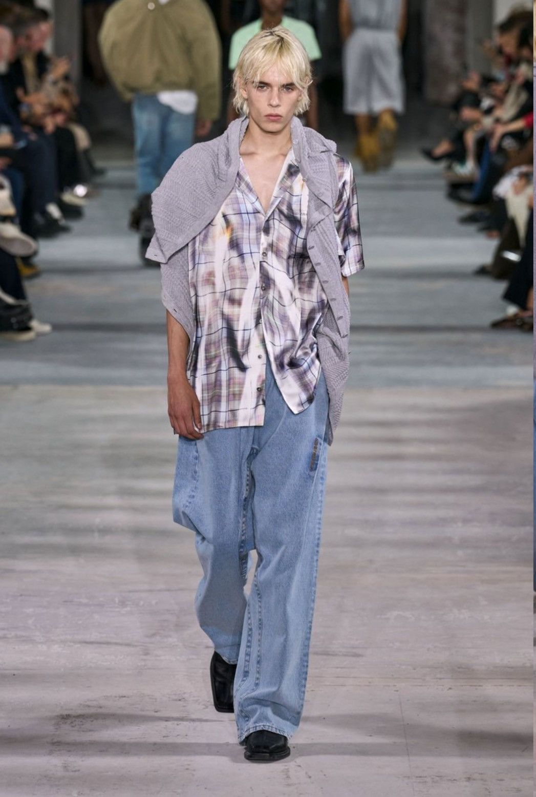 Y/Project SS24 Y/Project Check Shirt Runway Light Blue Oversized Size US M / EU 48-50 / 2 - 1 Thumbnail
