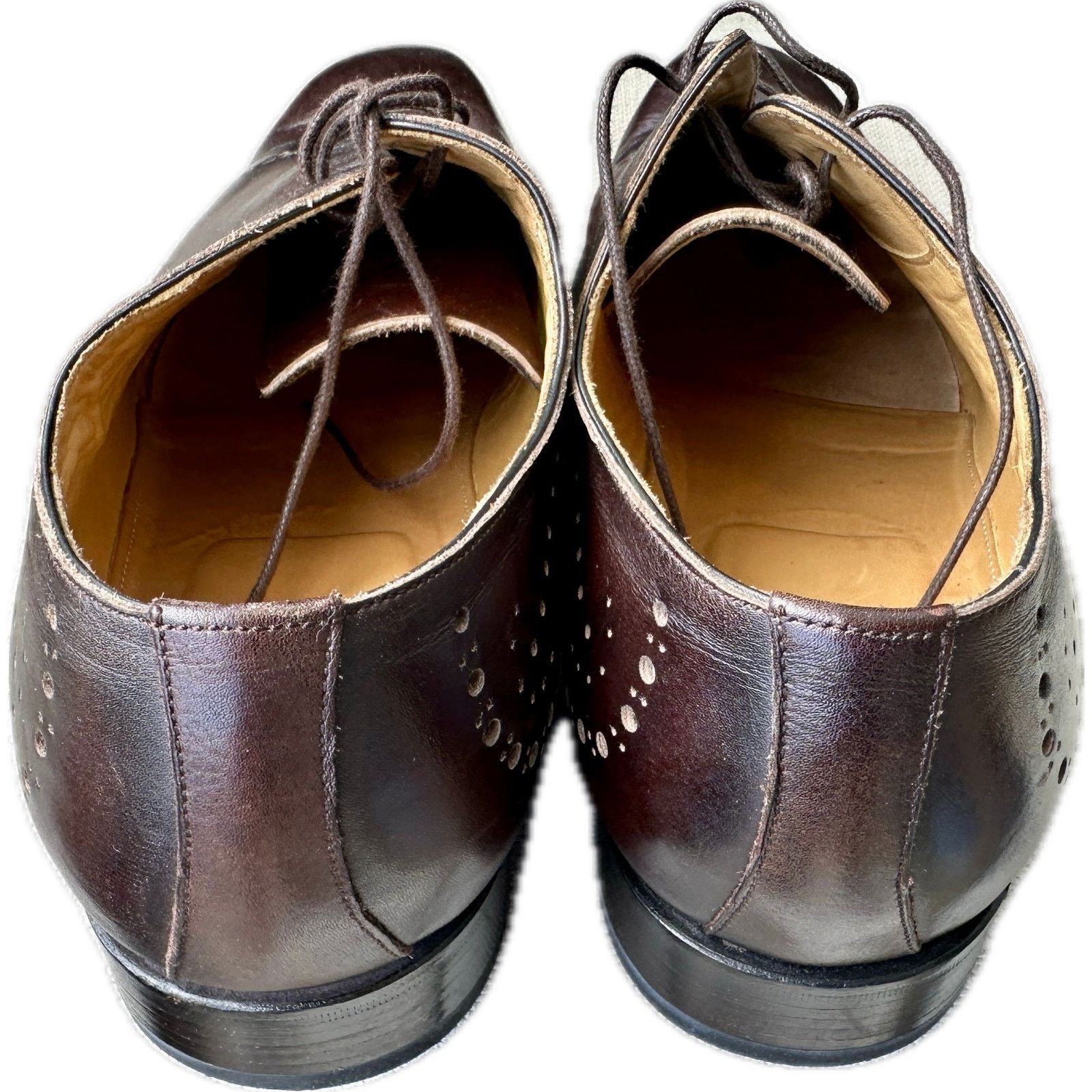 Ugo Cacciatori Ugo Vasare Italian Oxblood Oxford Brogues Size 13 w/ Box Size US 13 / EU 46 - 6 Thumbnail