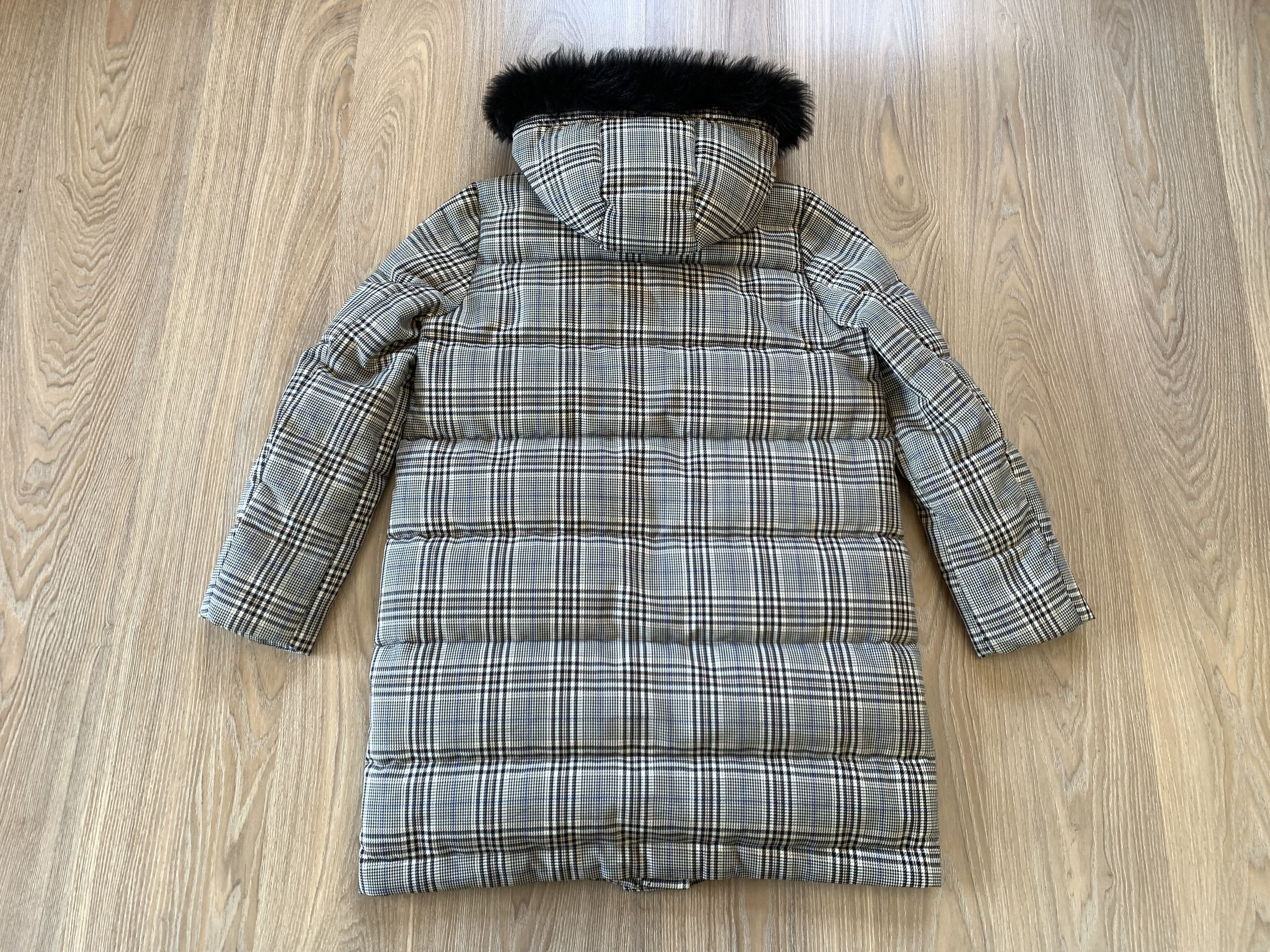Massimo Dutti Massimo Dutti Womens Check Long Down Jacket Size M / US 6-8 / IT 42-44 - 3 Thumbnail