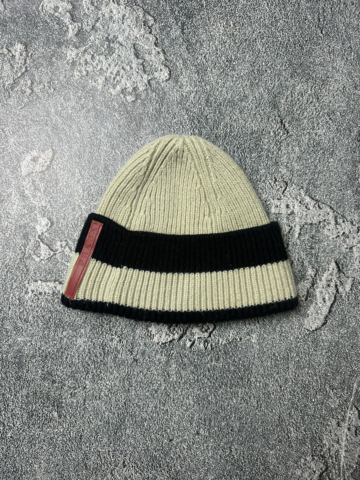 Prada Prada Sport 00s Beanie Wool Hat Red Label Logo | Grailed