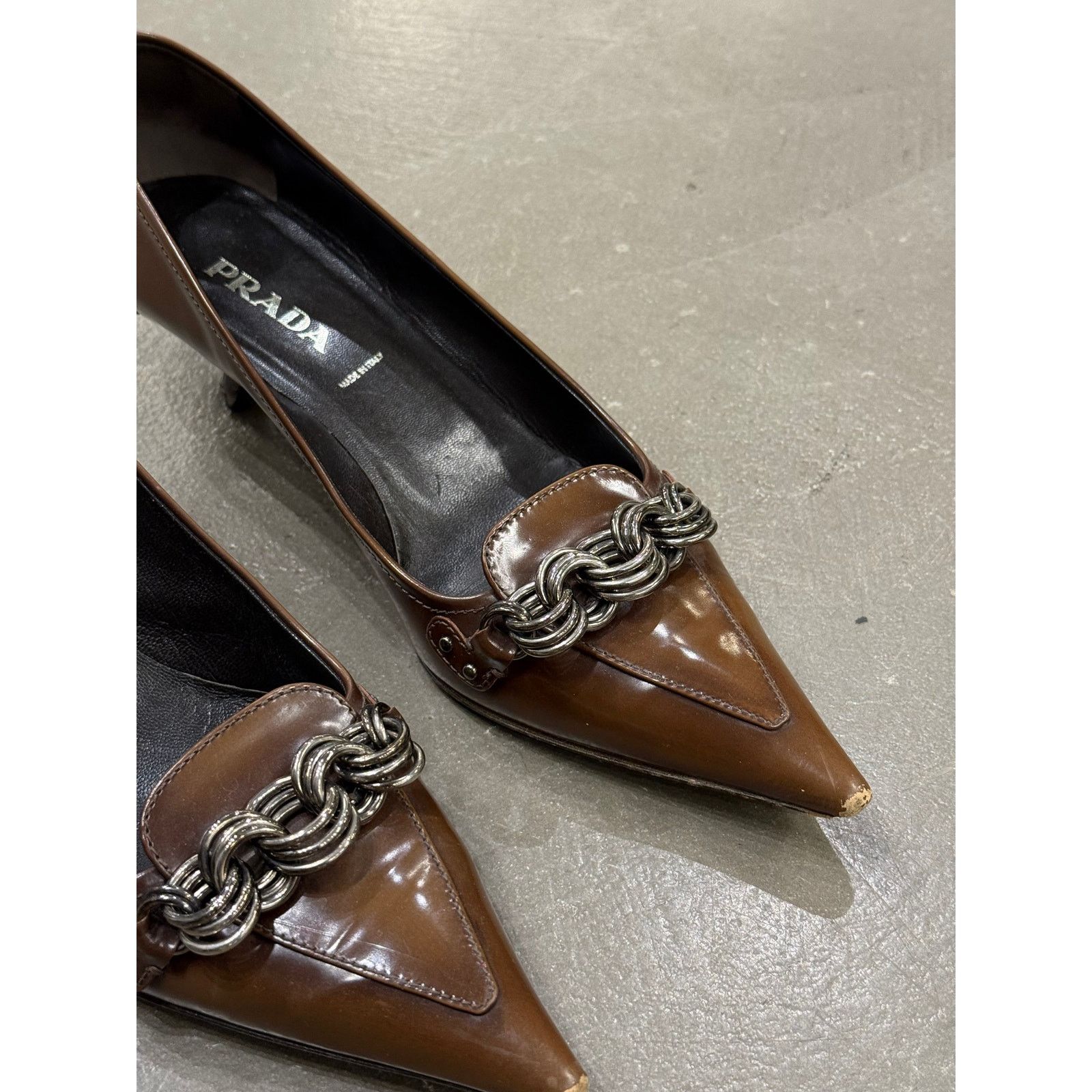 Prada 2000s Prada chain link heels Size US 8.5 / IT 38.5 - 7 Thumbnail