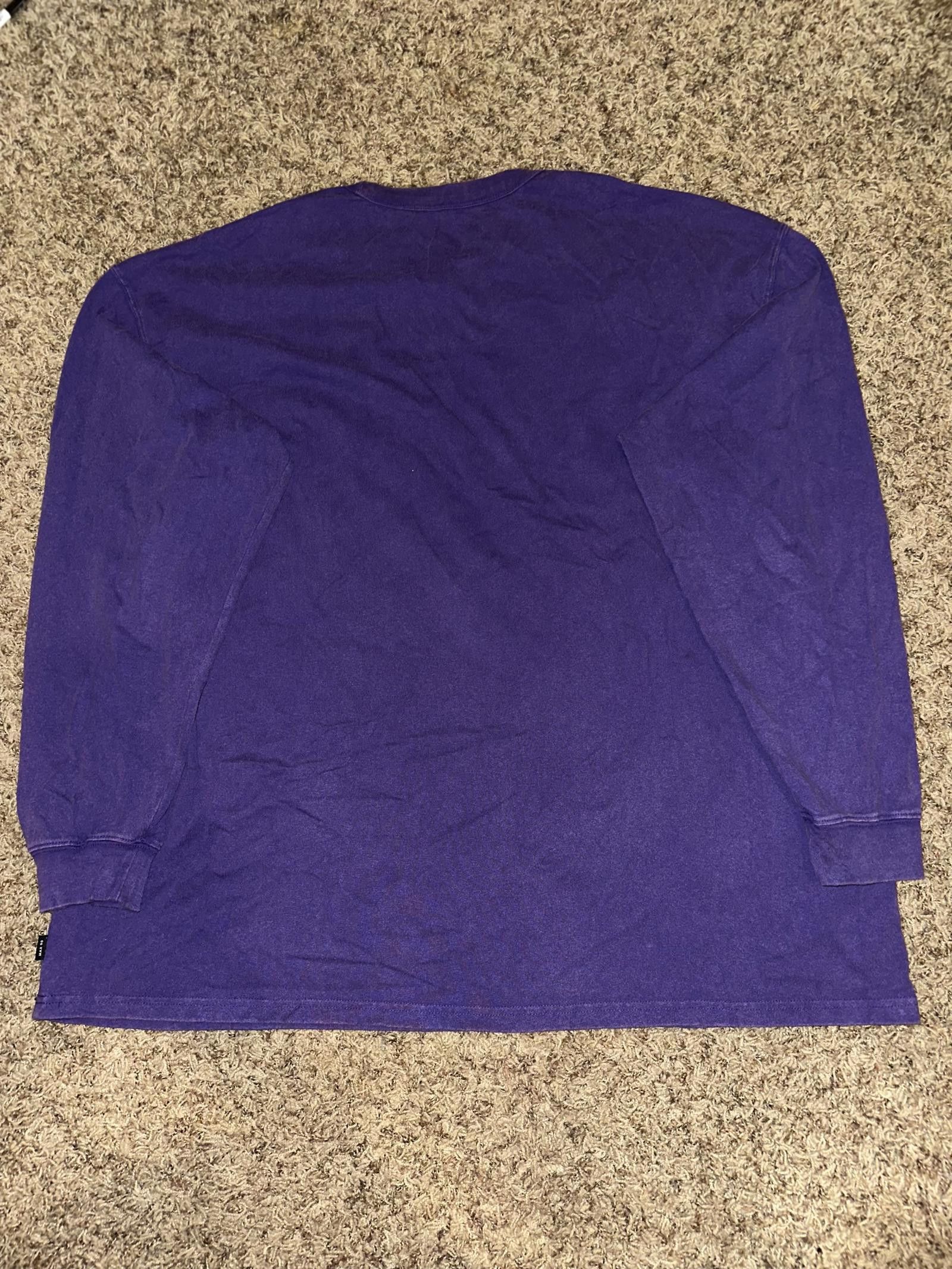 Nike Nike Sportswear Men's Long-Sleeve Center Logo Purple Washed T-Shirt Size US XXL / EU 58 / 5 - 2 Thumbnail