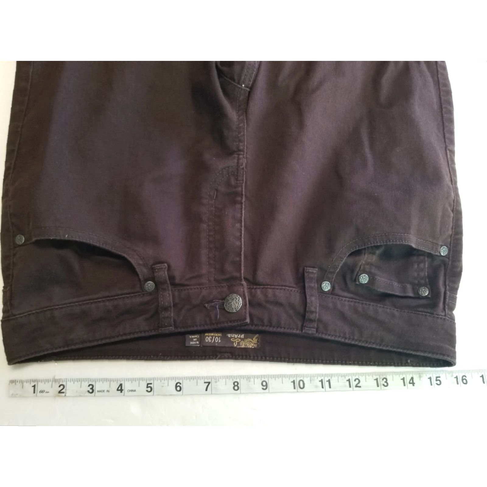 Prana Prana Jeans Women Tall 10 Inseam 35 Slim Straight Mid Rise Brown Denim Cotton Blend Pockets Belt Loops Button VintageNo Size 32" / US 10 / IT 46 - 3 Thumbnail
