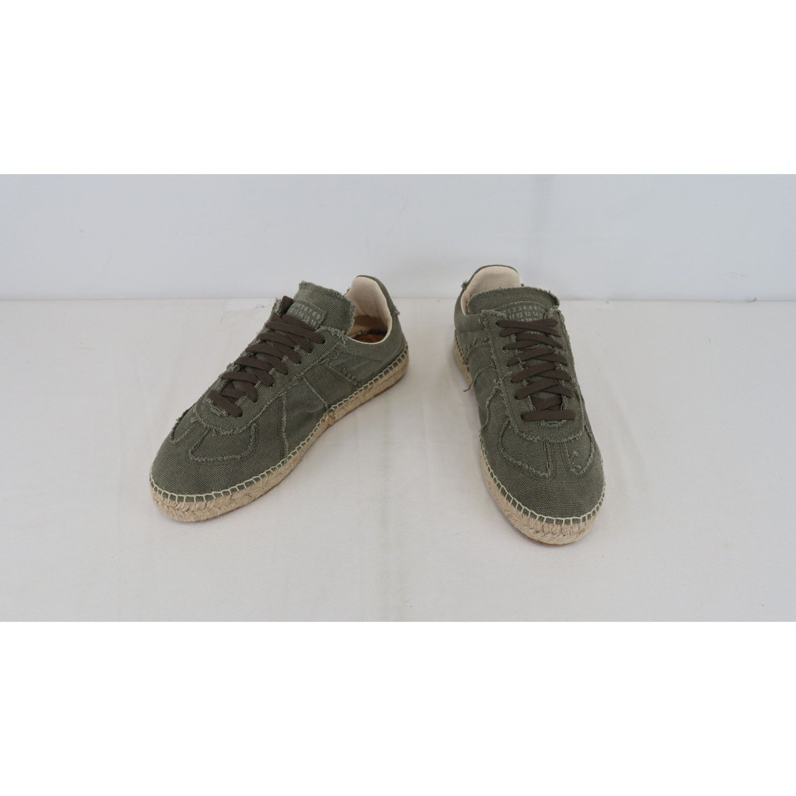 Maison Margiela o1rshd1 Canvas Low-Top Sneakers in Green Size US 8 / EU 41 - 8 Thumbnail