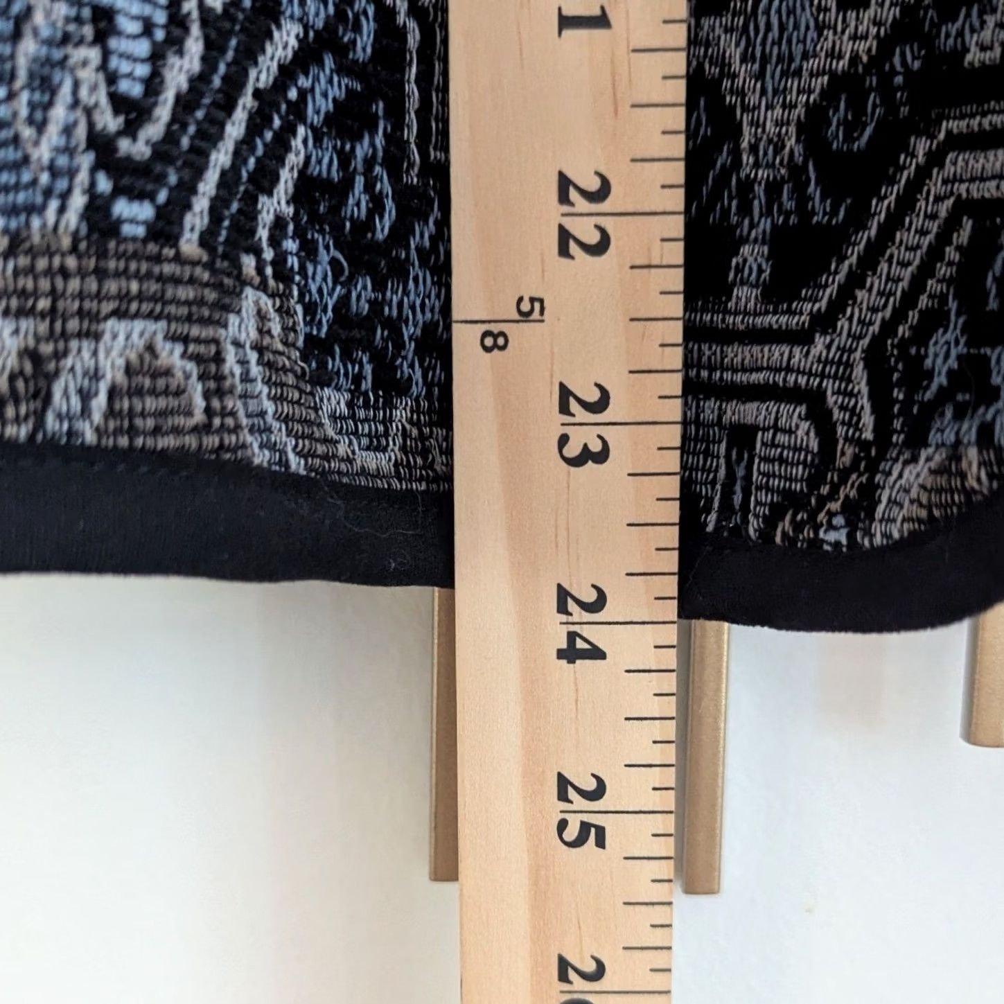 Vintage Violet B Patchwork Tapestry Collarless Open Front Jacket Blue Grey Women's Sz M Size M / US 6-8 / IT 42-44 - 7 Thumbnail