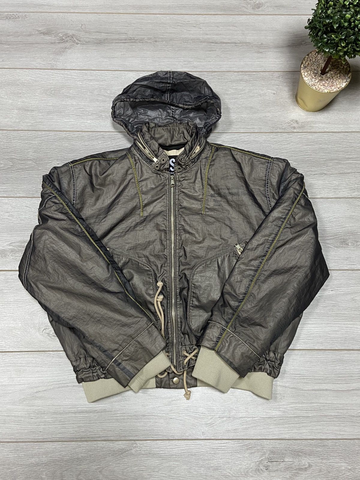 Diesel Diesel vintage Ford style nylon metal bomber MA-1 flyers Size US L / EU 52-54 / 3 - 11 Thumbnail
