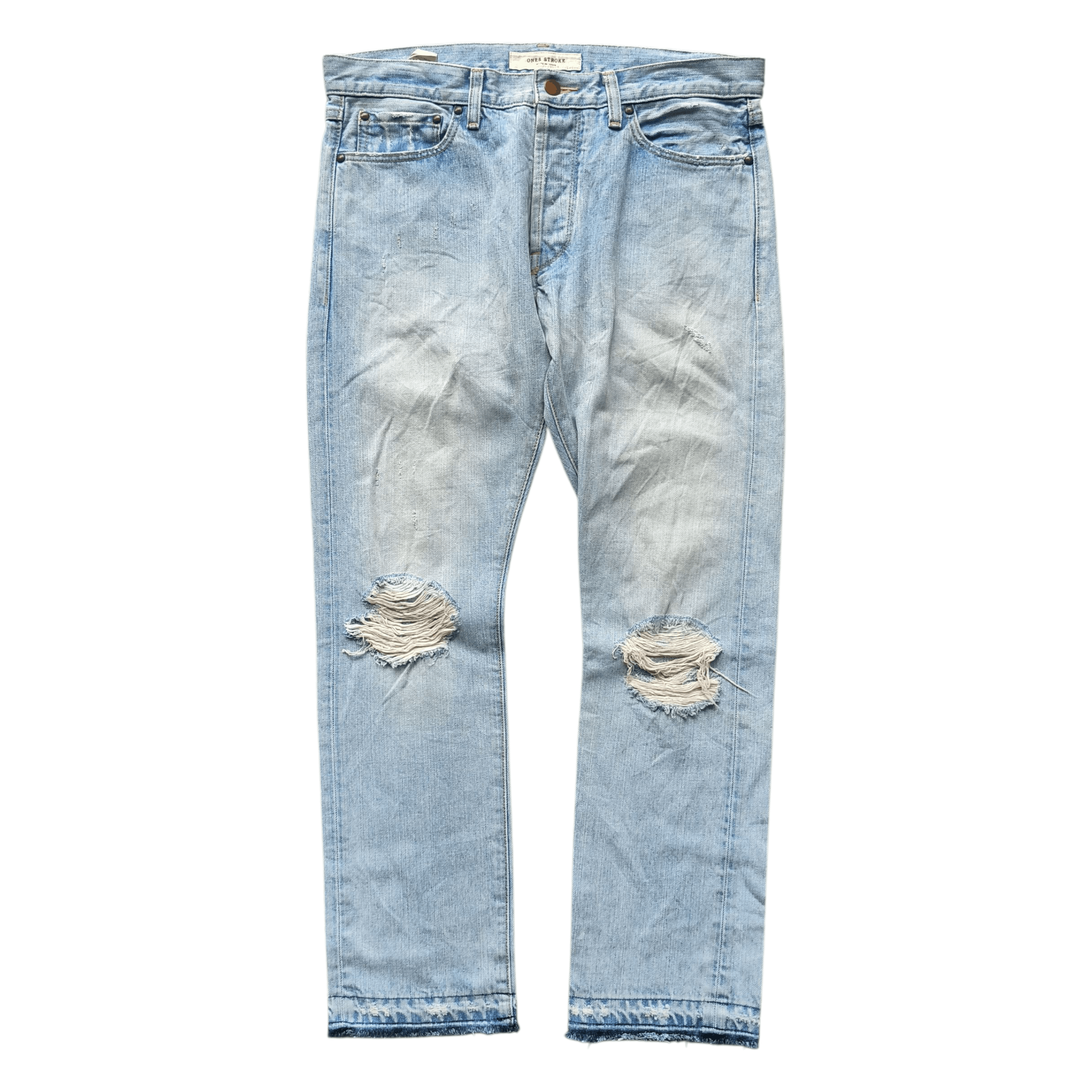 ONES STROKE ONES STROKE JAPAN Distressed Jeans Size US 34 / EU 50 - 1 Thumbnail