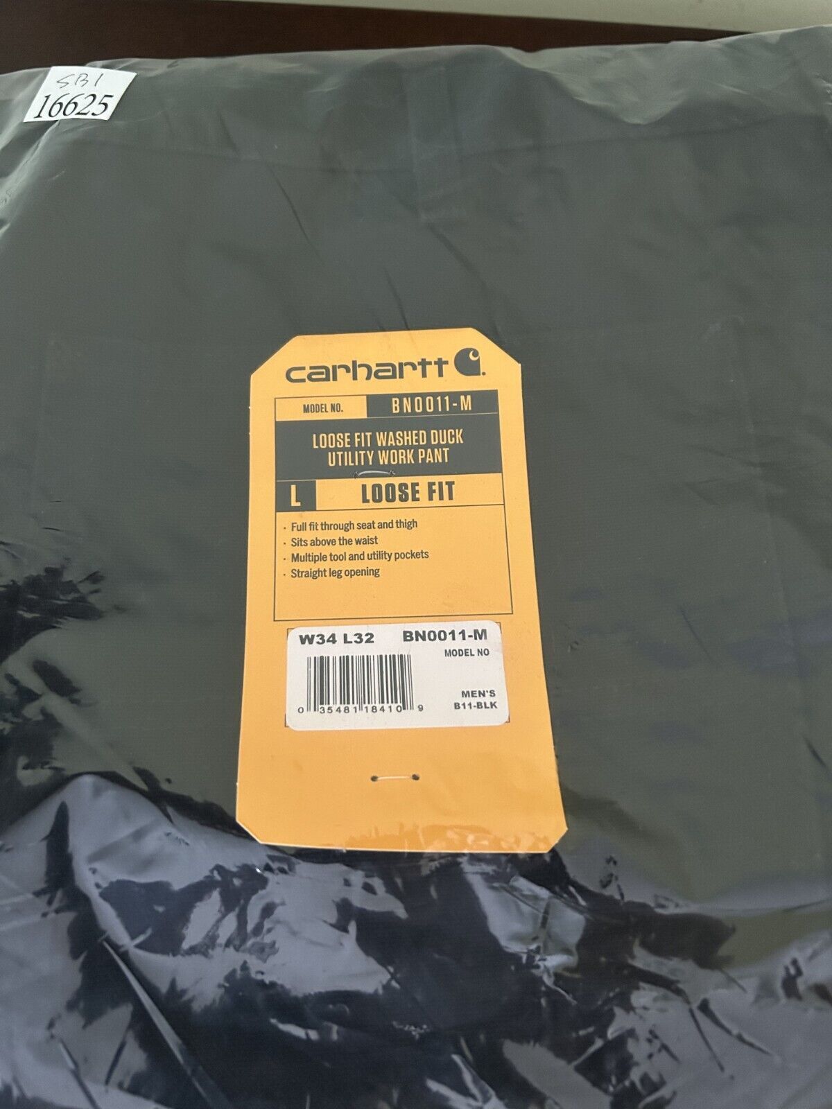 Carhartt 34 X 32 Carhartt Men's Washed Duck Work Dungaree Pant NWT Size US 34 / EU 50 - 6 Thumbnail