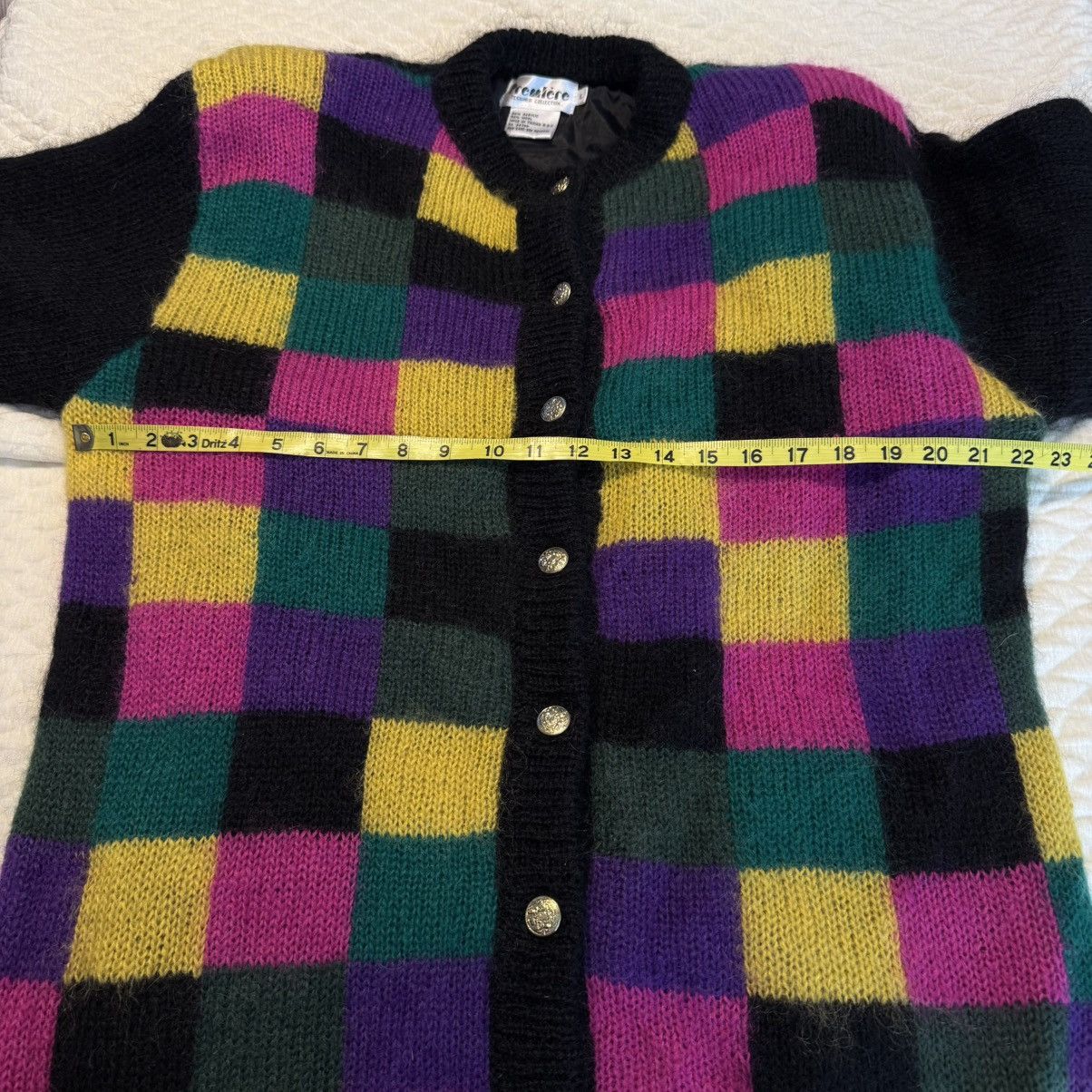 Other VTG 80s Premiere Wool Blend Button Down Color Sweater Large Size L / US 10 / IT 46 - 9 Thumbnail
