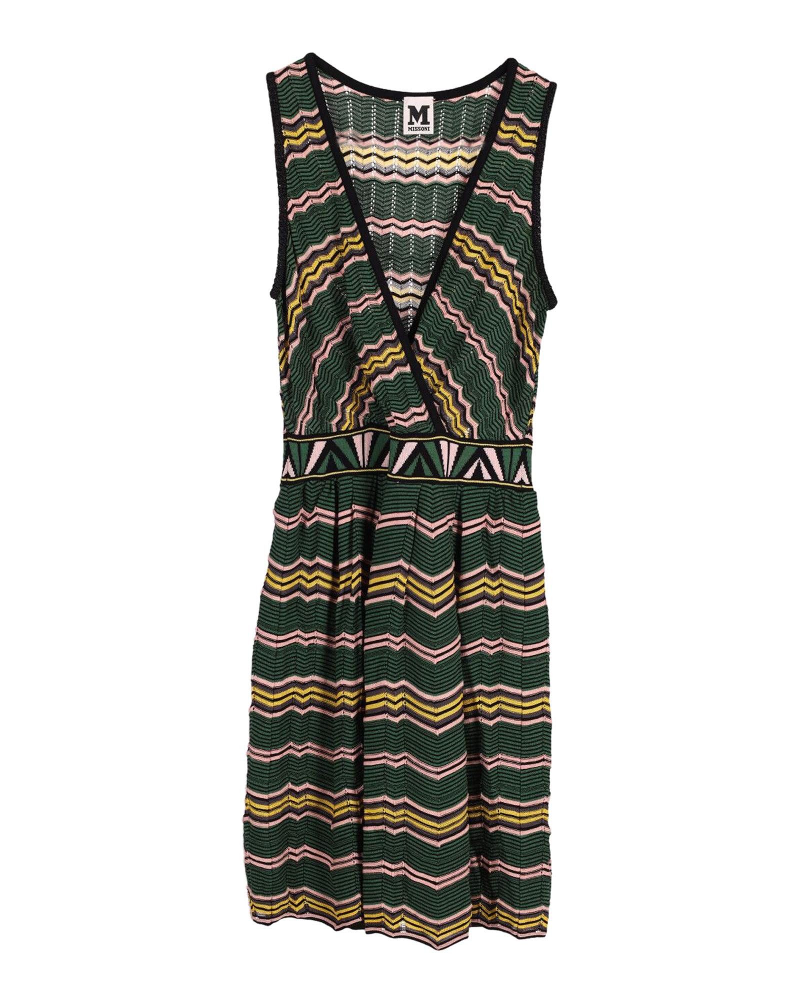 image of Missoni Striped Sleeveless Dress In Green Print Viscose, Women's (Size XS)