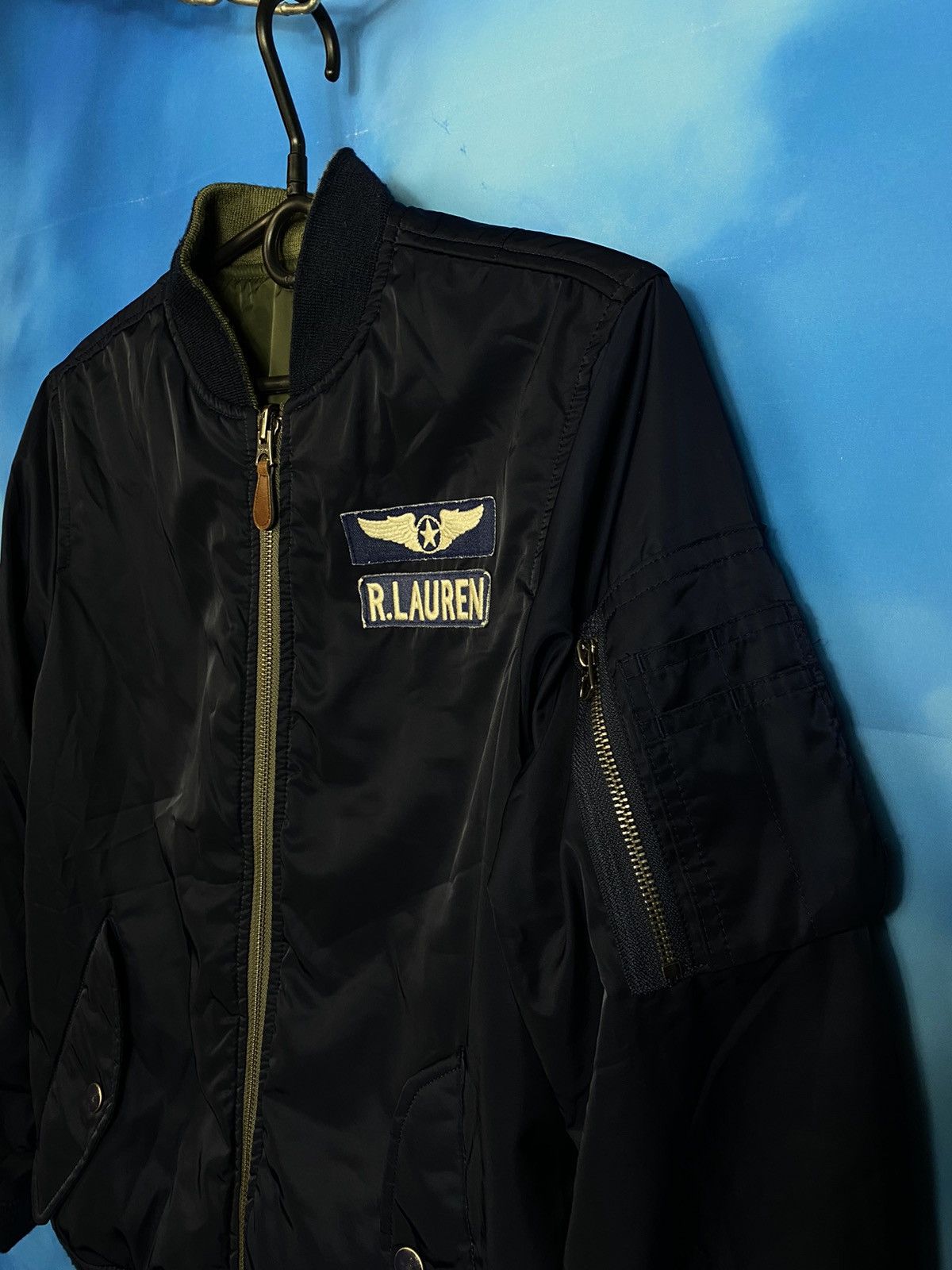 Polo Ralph Lauren × Ralph Lauren × Vintage 🔥 RALPH LAUREN TWO WAY BOMBER JACKET ( 14-16 years ) Size US XS / EU 42 / 0 - 2 Thumbnail