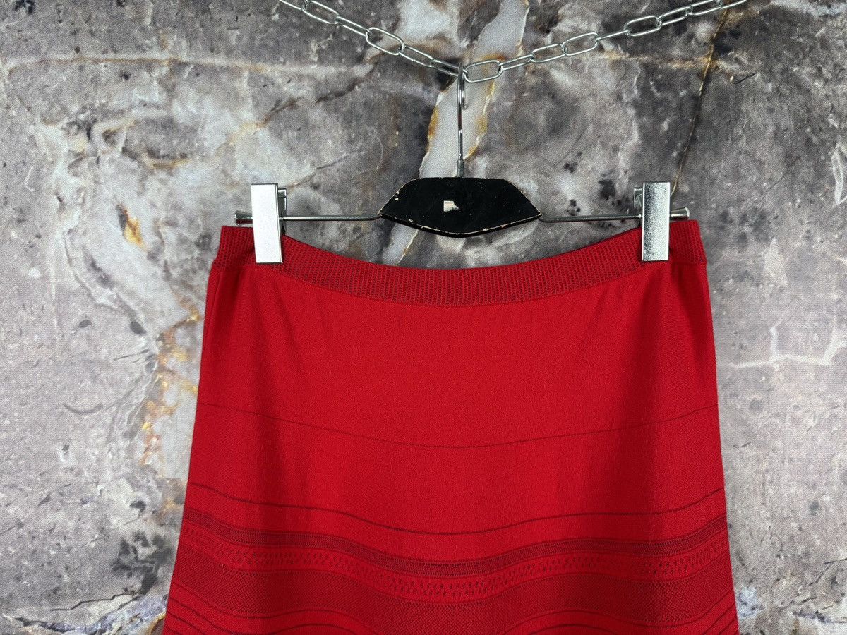 Desigual Ivko Woman Red Jacquard Knit Floral A-Line Skirt Size 40 Size 28" / US 6 / IT 42 - 2 Thumbnail