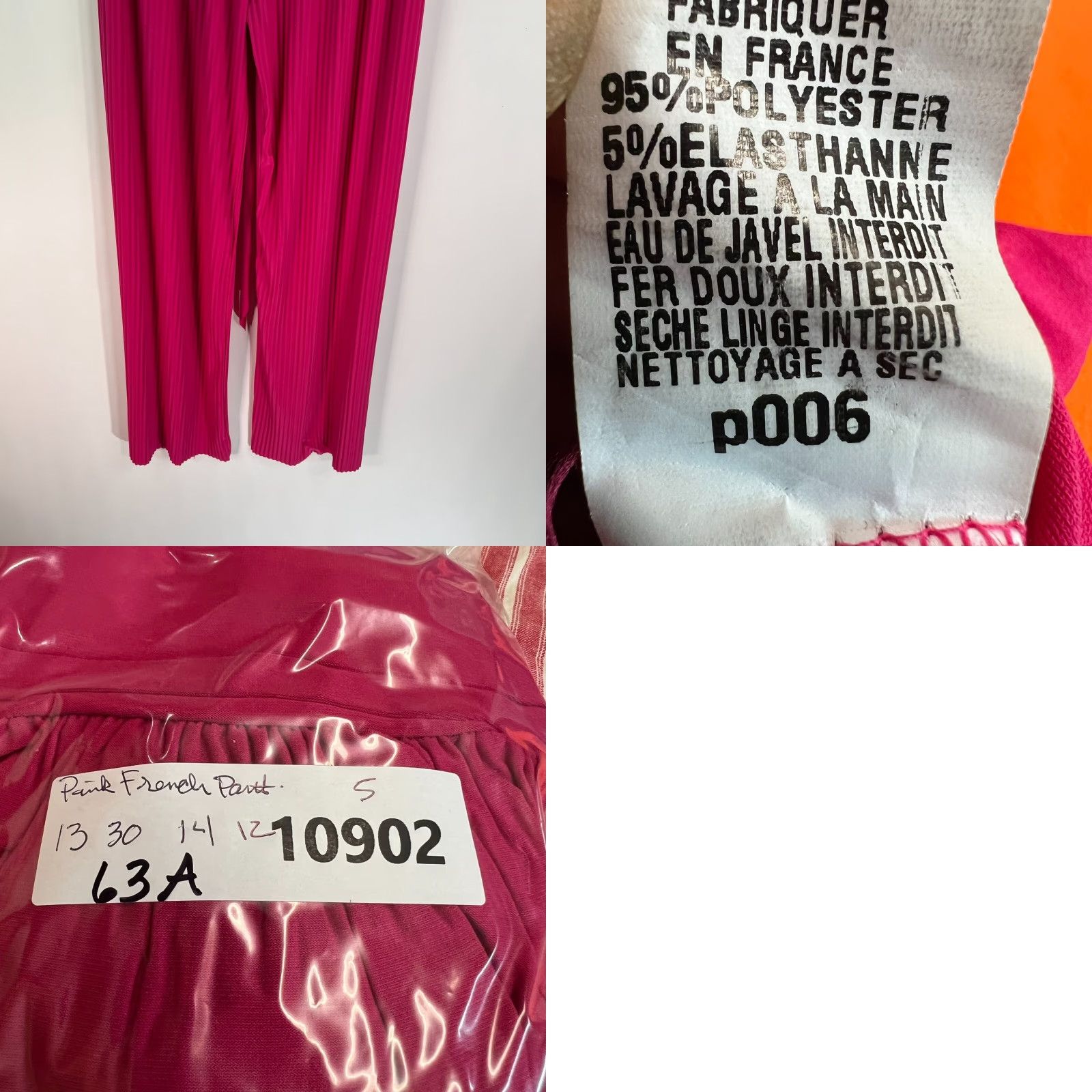 Pinko Knitted Pants Womens Wide Leg Pleated Belted Pink 26 France 26X30 Size 26" / US 2 / IT 38 - 8 Thumbnail