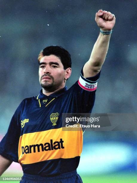 Vintage Boca Junior Home 1994 Maradona#10 Soccer Jersey Size US L / EU 52-54 / 3 - 4 Thumbnail