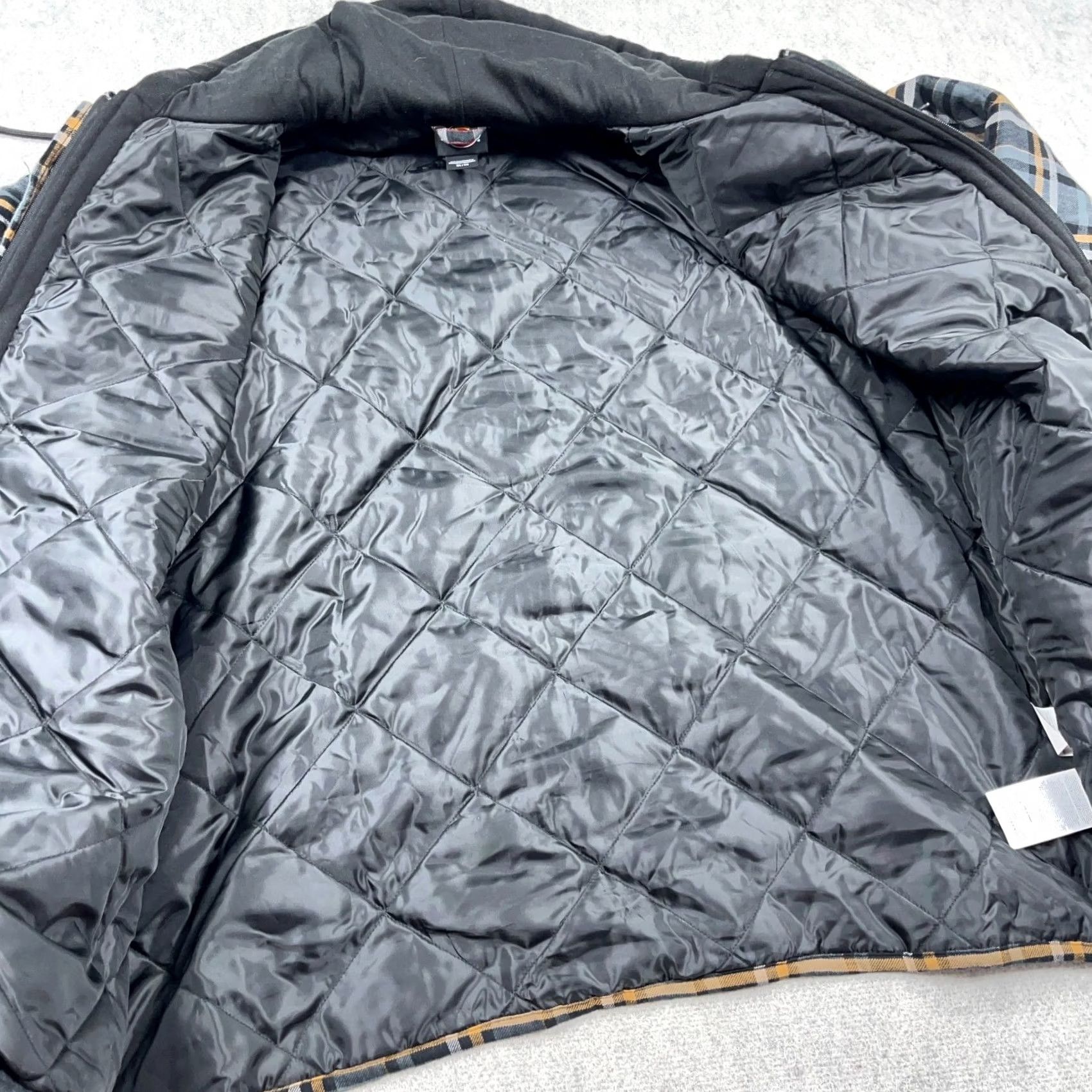 Dickies Dickies Shacket Men 3XL Gray Black Flannel Shirt Jacket Hooded Blanket Lined Shirt Jacket Jacket Black 3XL Dickies Size US XXL / EU 58 / 5 - 3 Thumbnail
